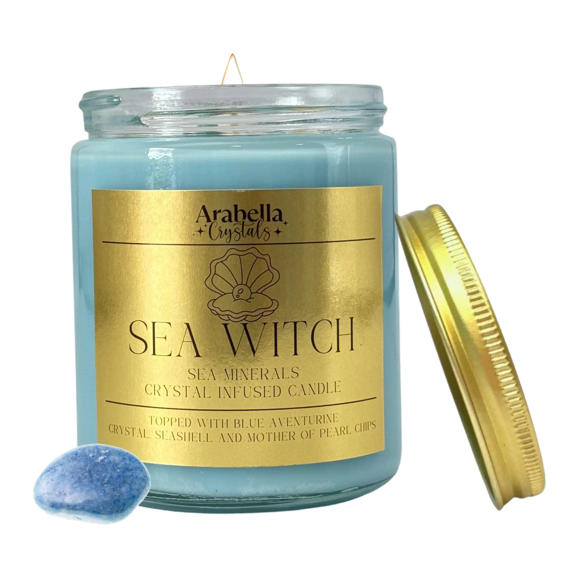 Sea Witch Ritual Candle Notes of: Linen, Sea Salt, Powder