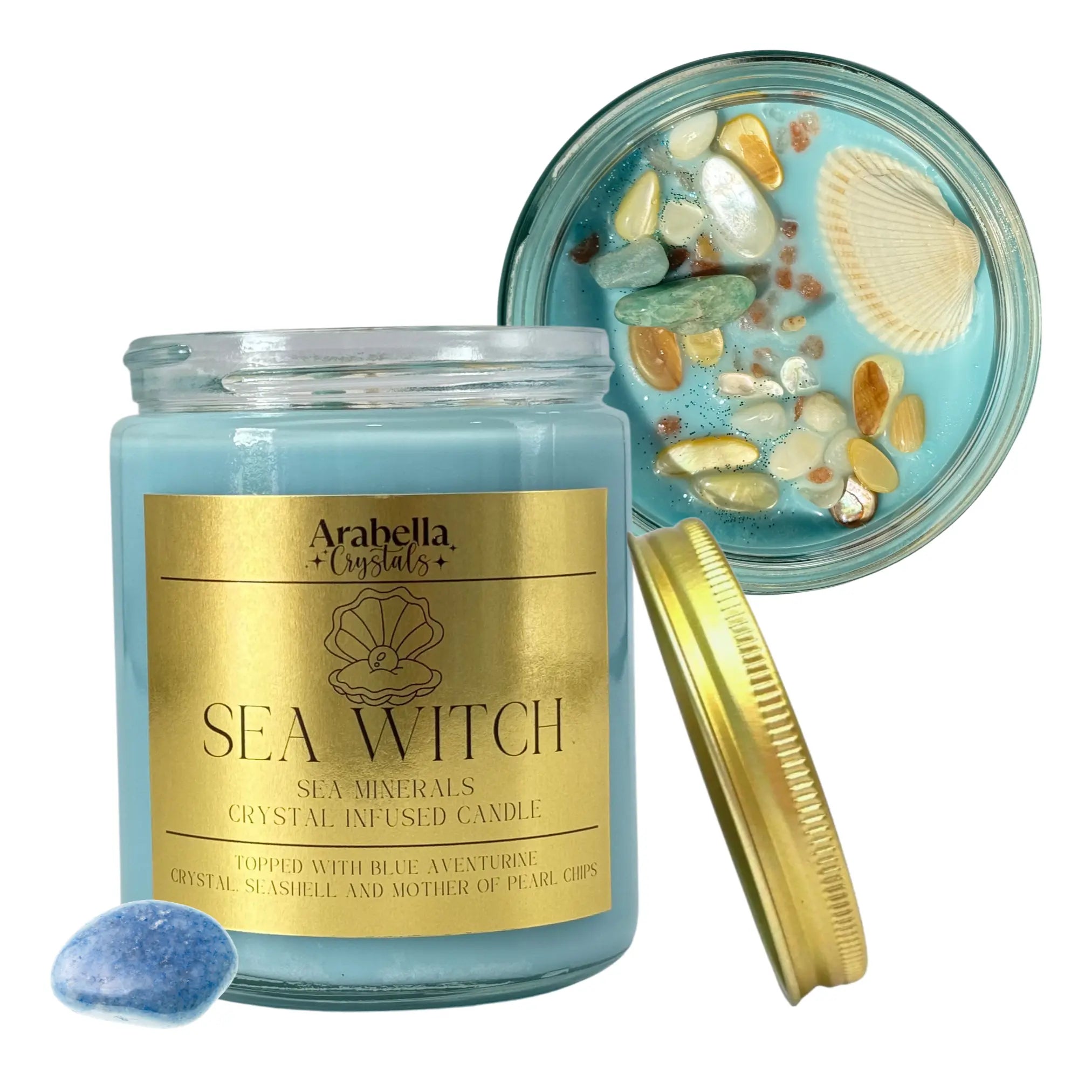 Sea Witch Ritual Candle Notes of: Linen, Sea Salt, Powder