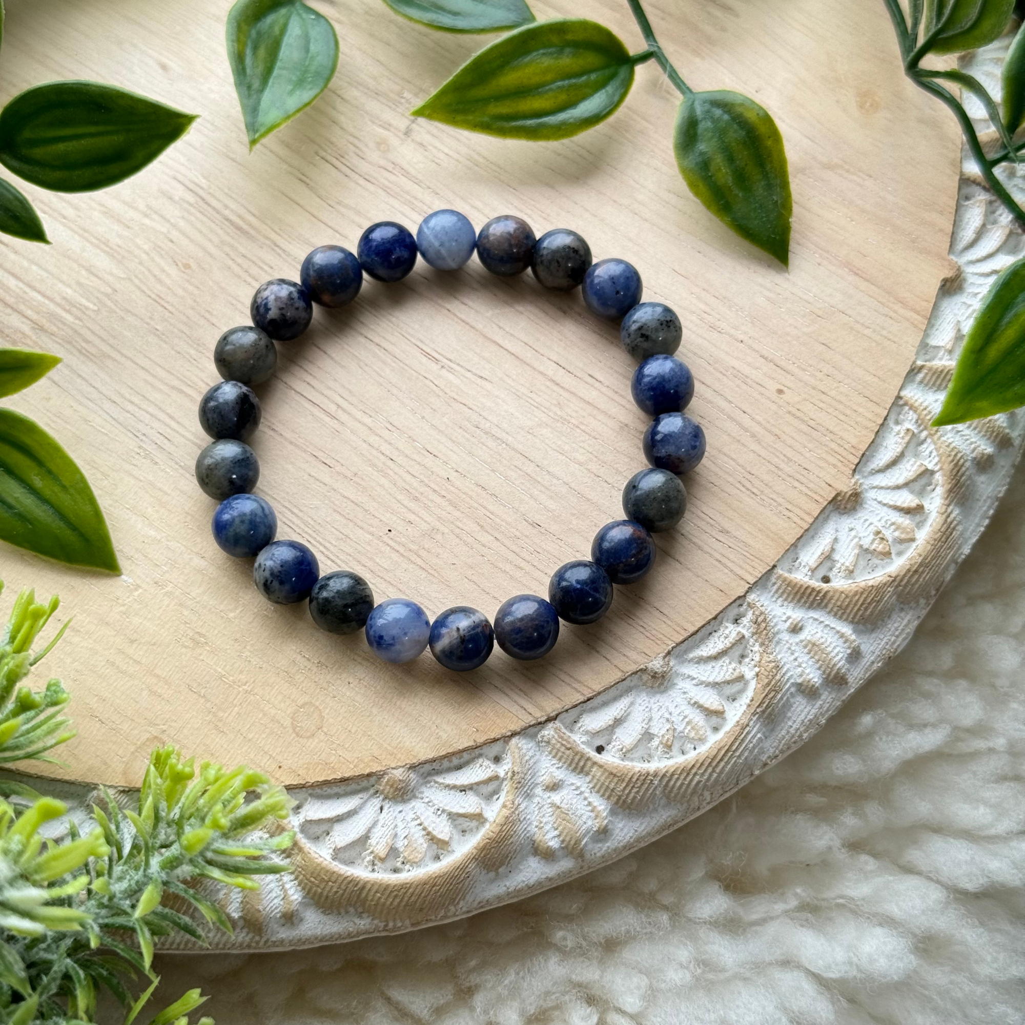 Sodalite Beaded Gemstone Bracelet
