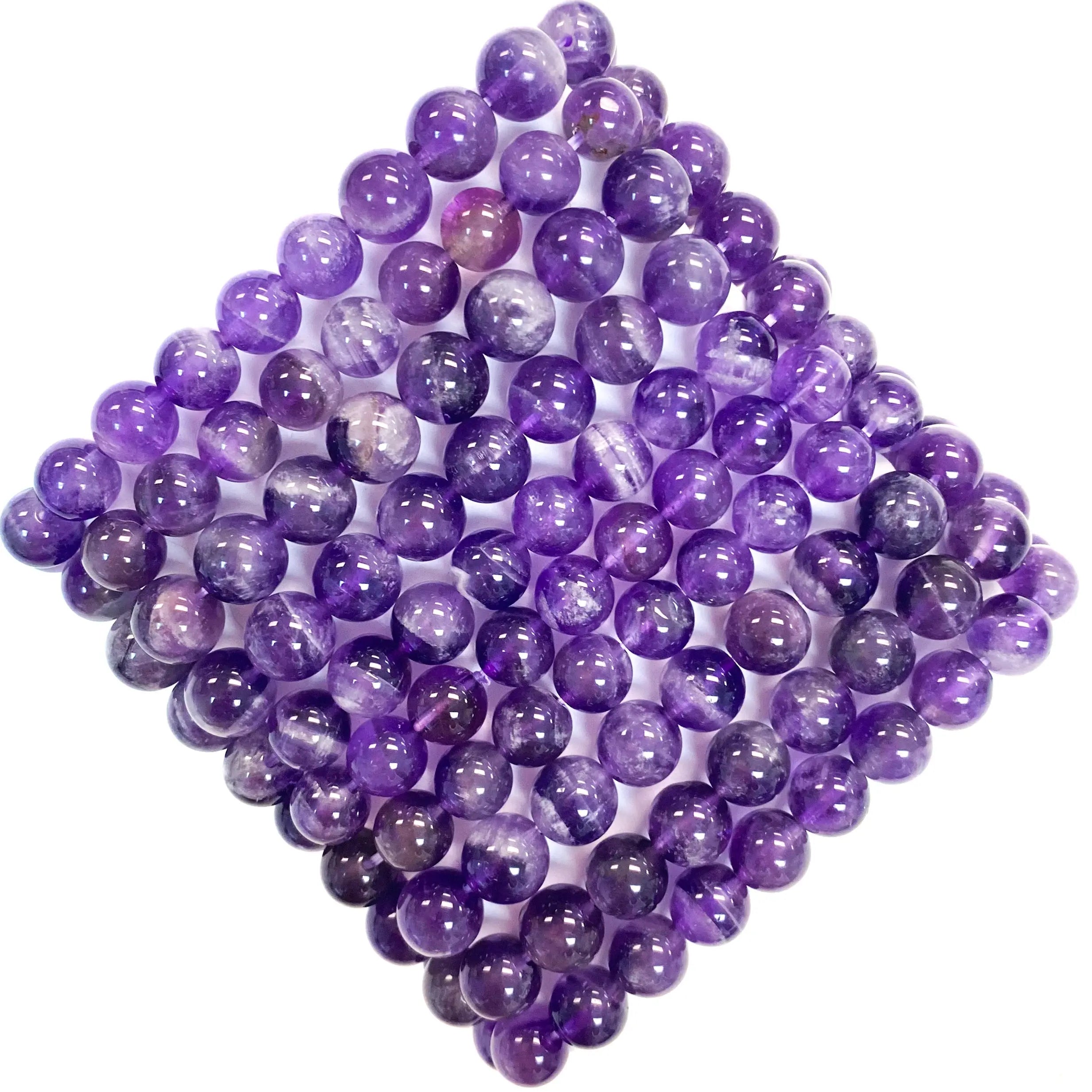 Amethyst Beaded Gemstone Bracelet Arabella Crystals