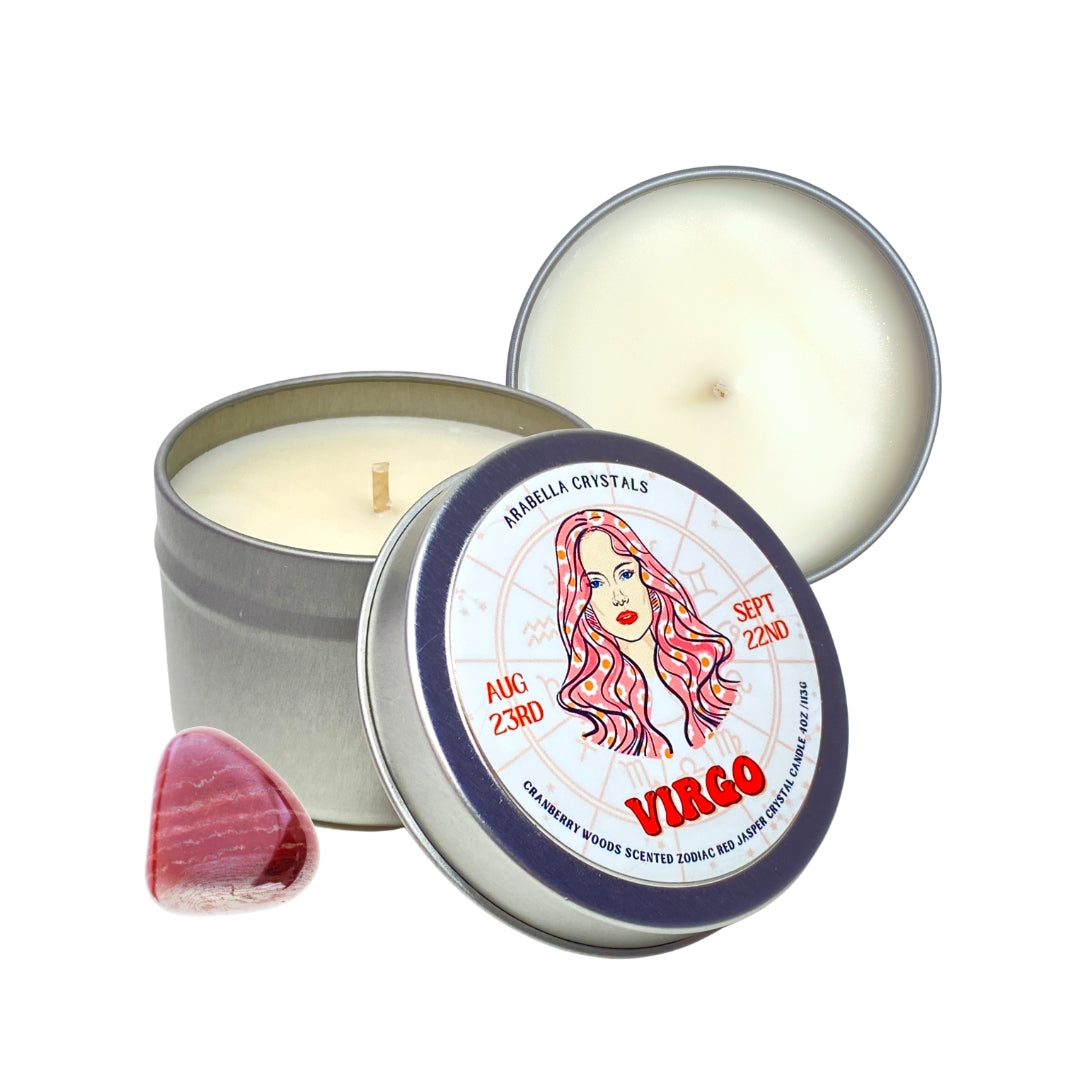 Virgo Zodiac Candle Tin