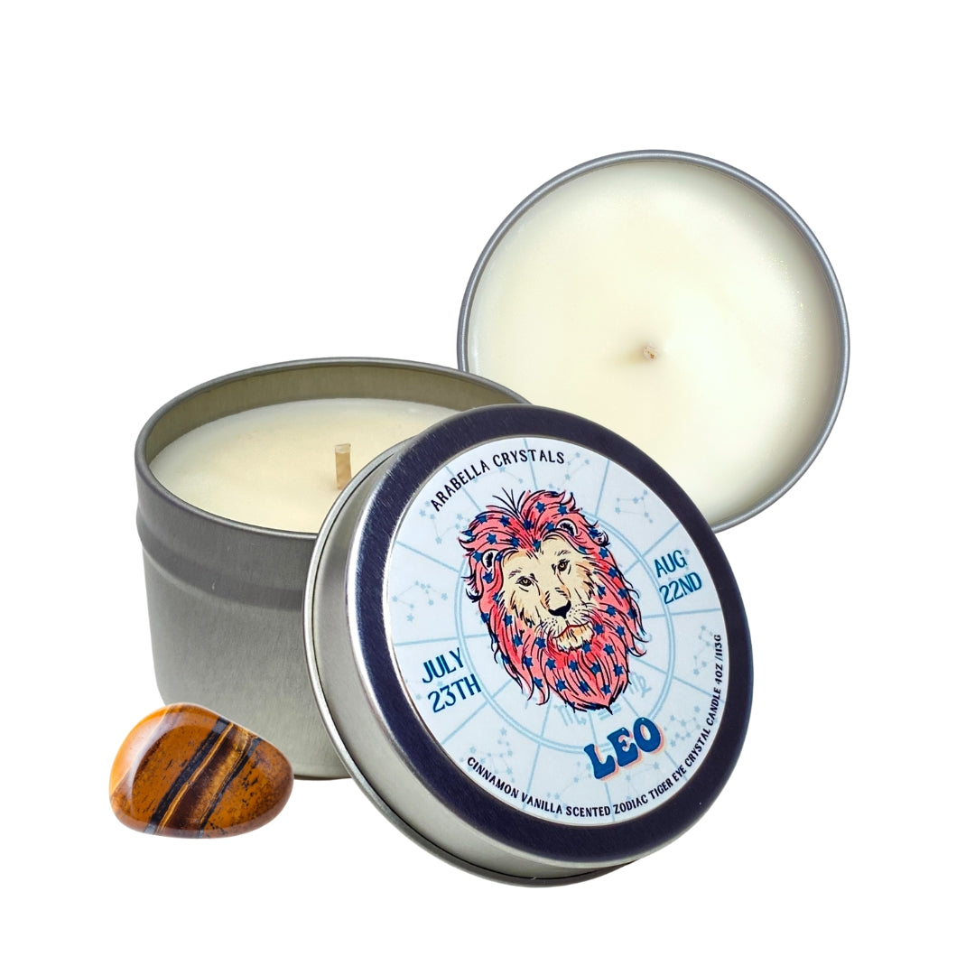 Leo Zodiac Candle Tin
