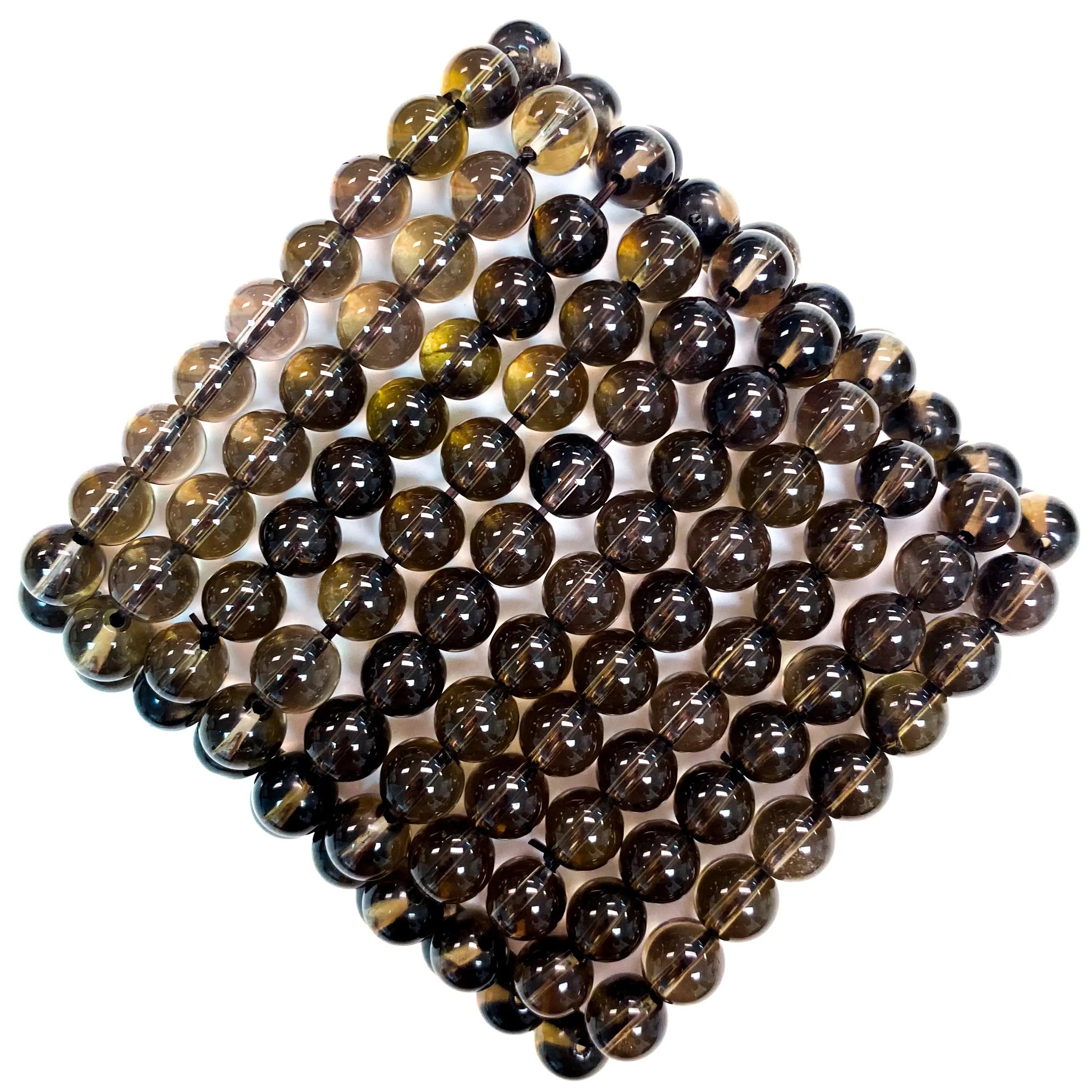 Smokey Quartz Beaded Gemstone Bracelet Arabella Crystals