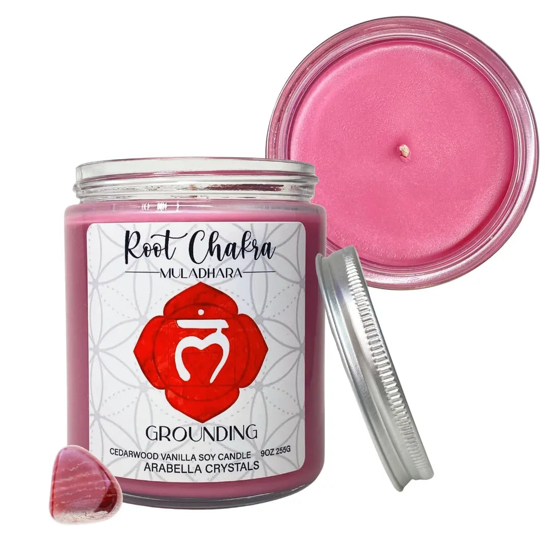 Root Chakra Candle Notes of: Cedarwood, Oakmoss & Amber