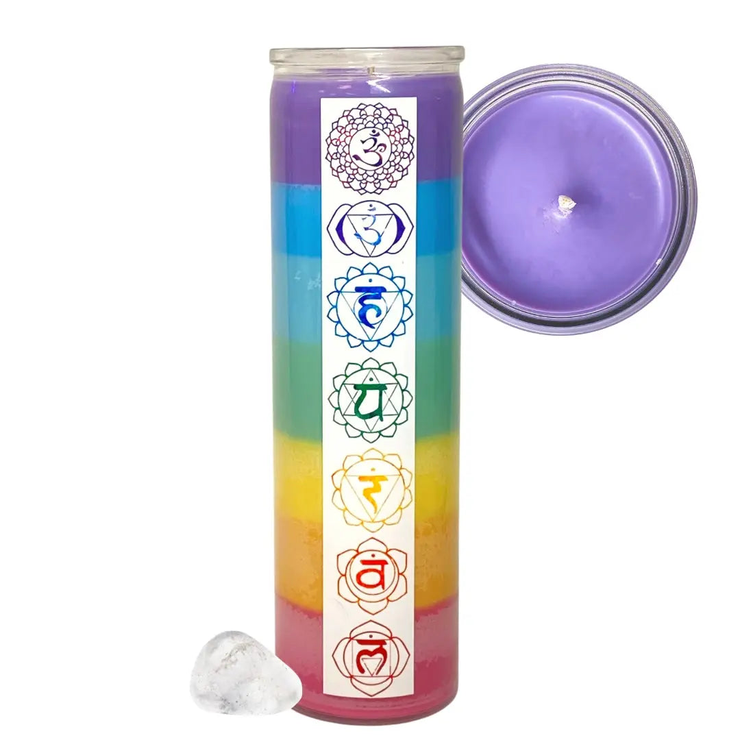 Layered Chakra Ritual Candle Notes of: Buttercream, Vanilla & Sugar
