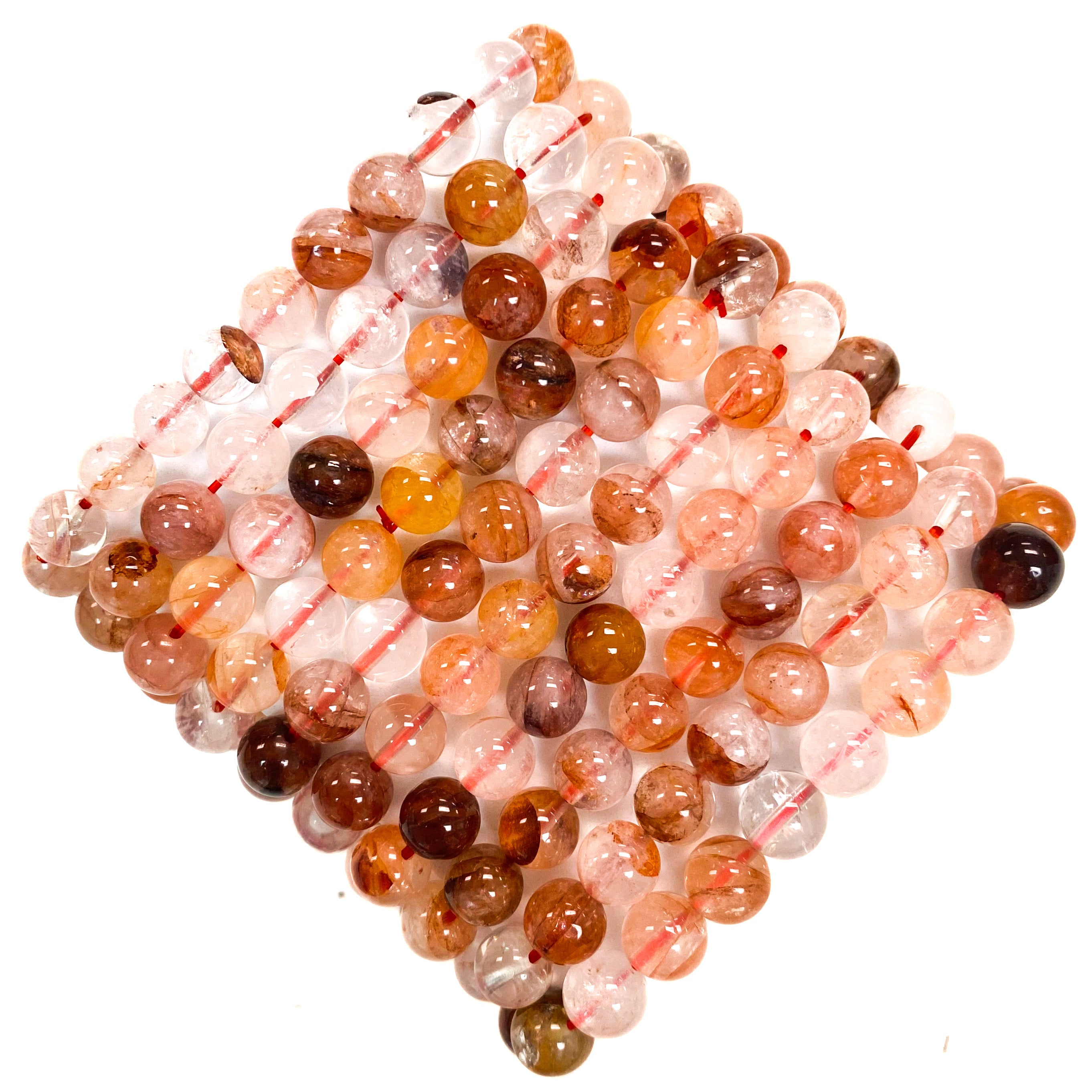 Fire Quartz Beaded Gemstone Bracelet