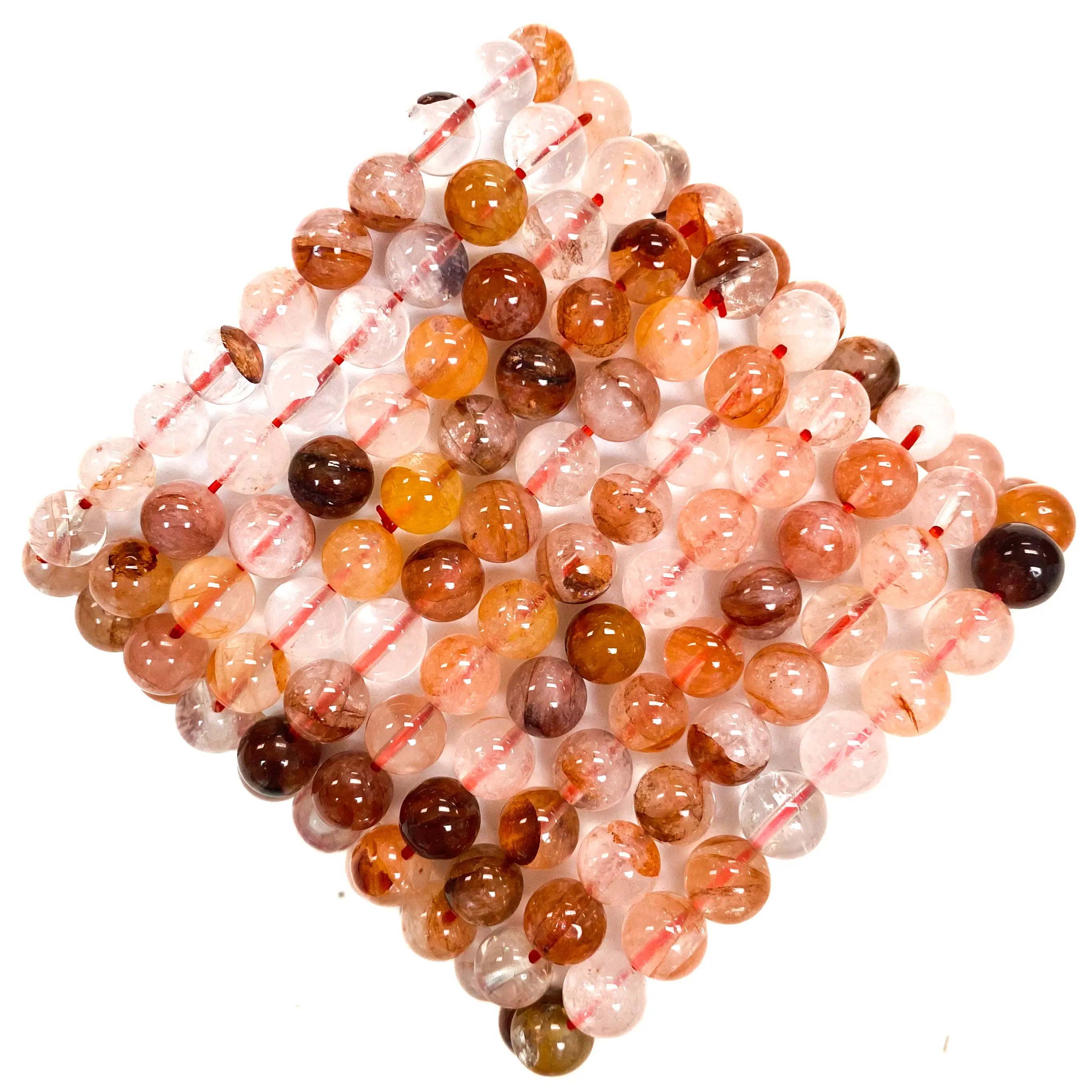 Fire Quartz Beaded Gemstone Bracelet Arabella Crystals