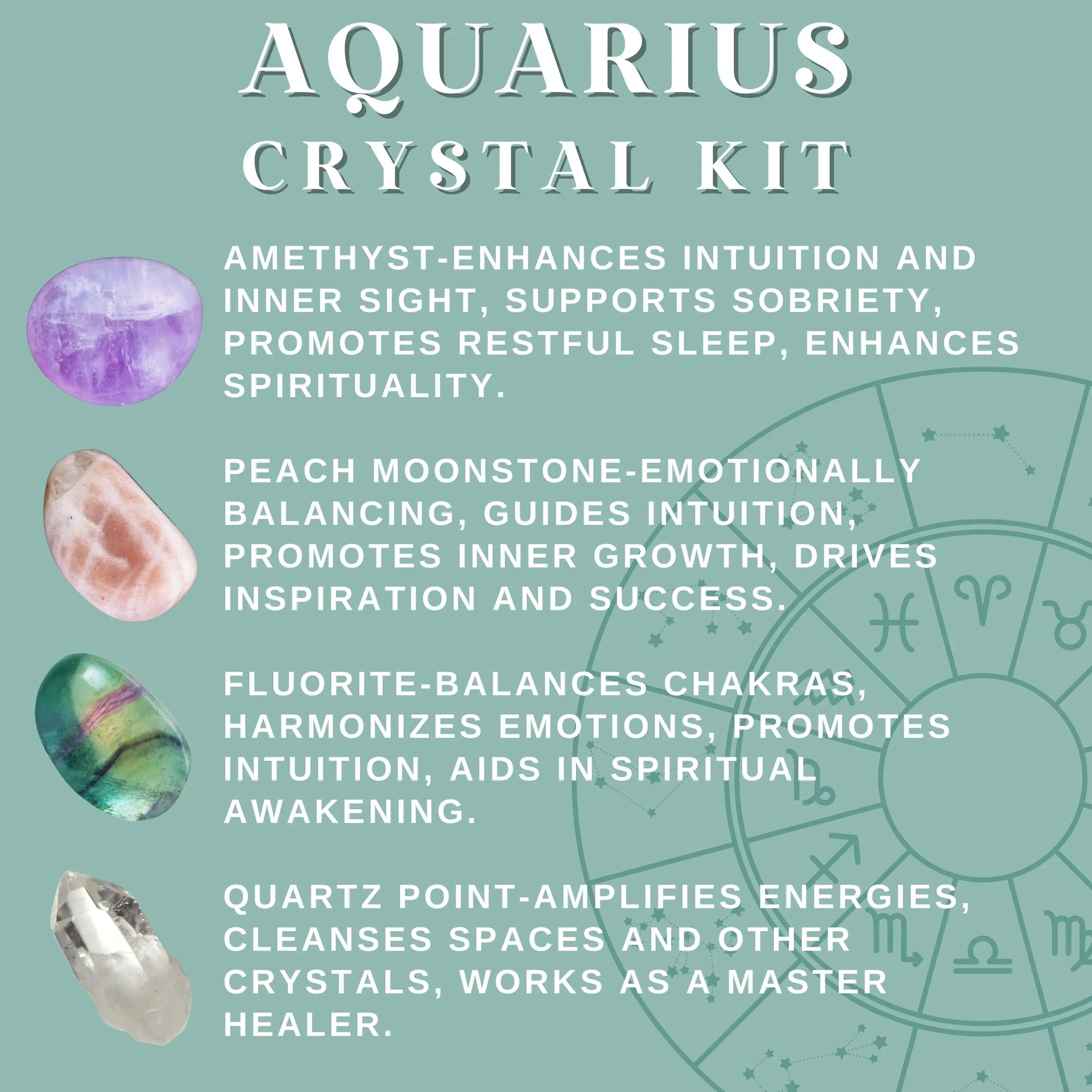 Aquarius Zodiac Crystal Kit Arabella Crystals
