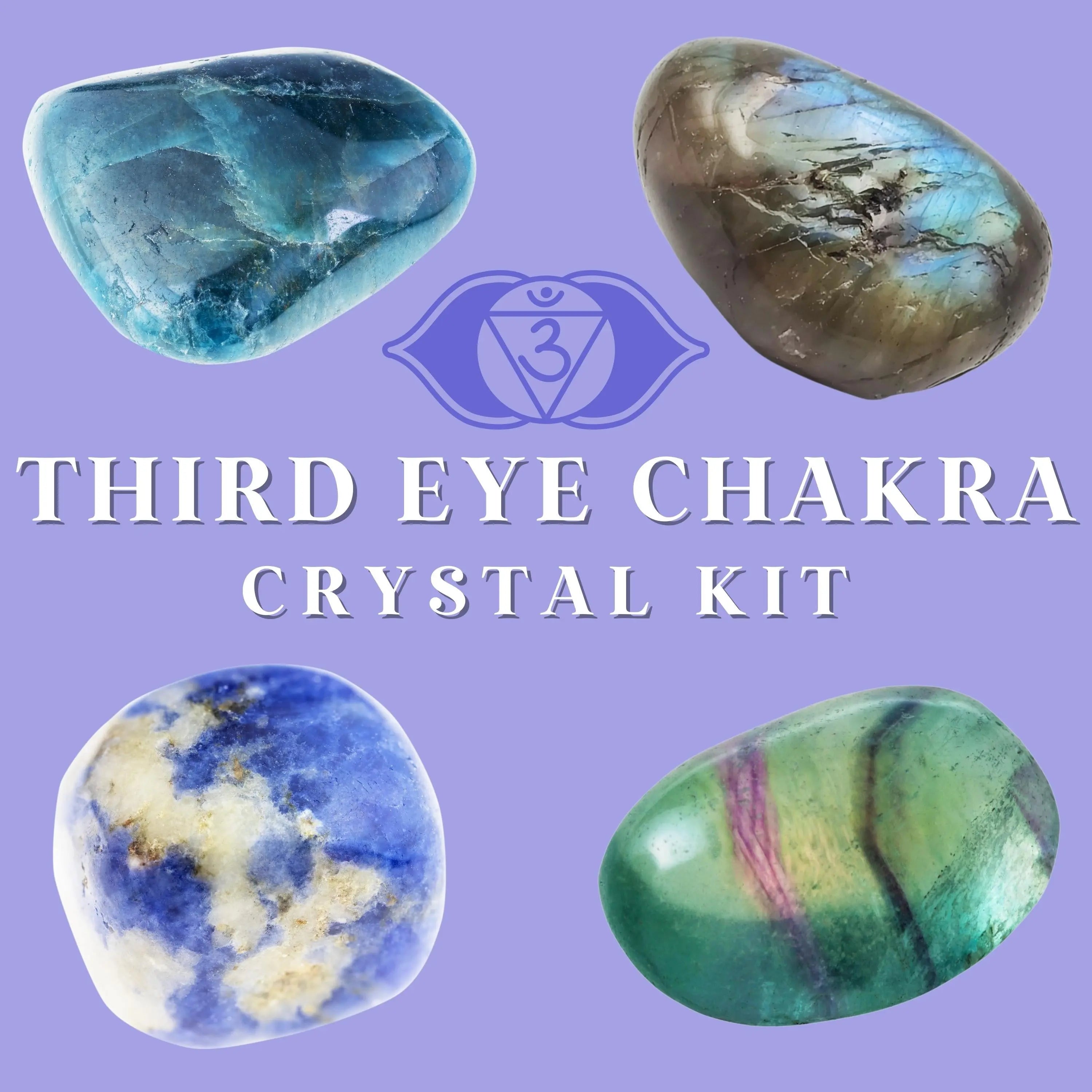 Third Eye Chakra Crystal Kit Intuition, Insight, Clarity