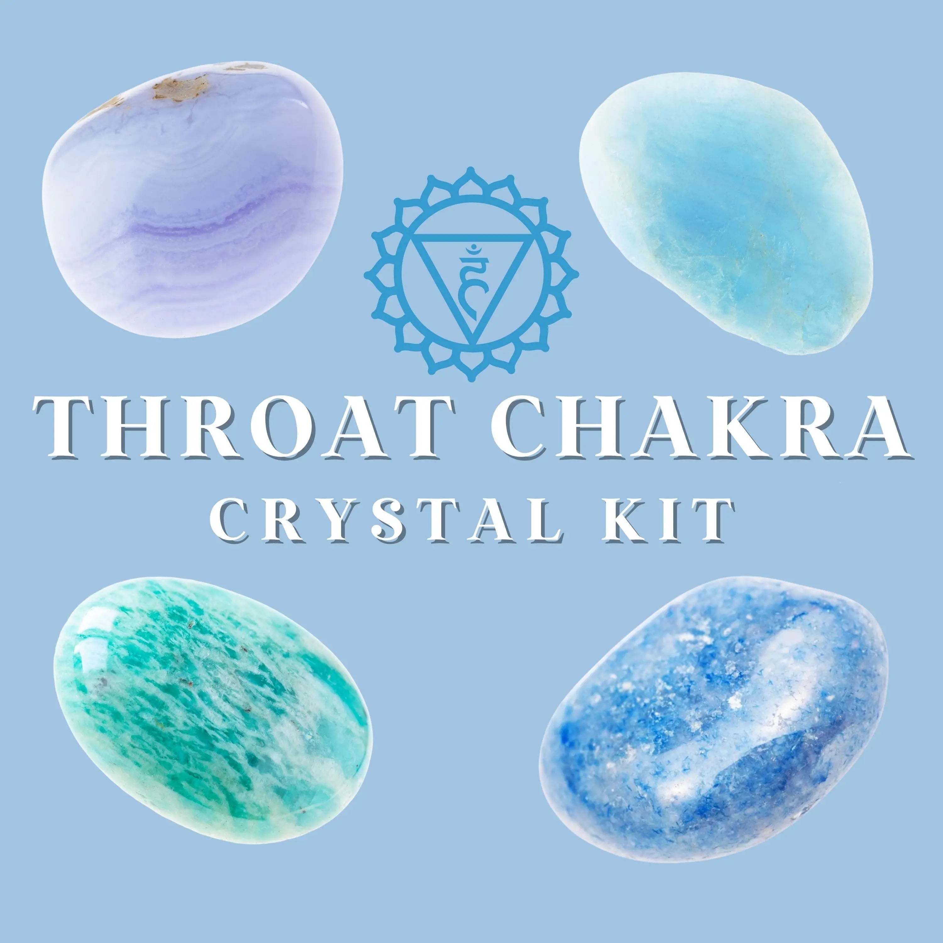 Throat Chakra Crystal Kit Communication, Expression, Truth