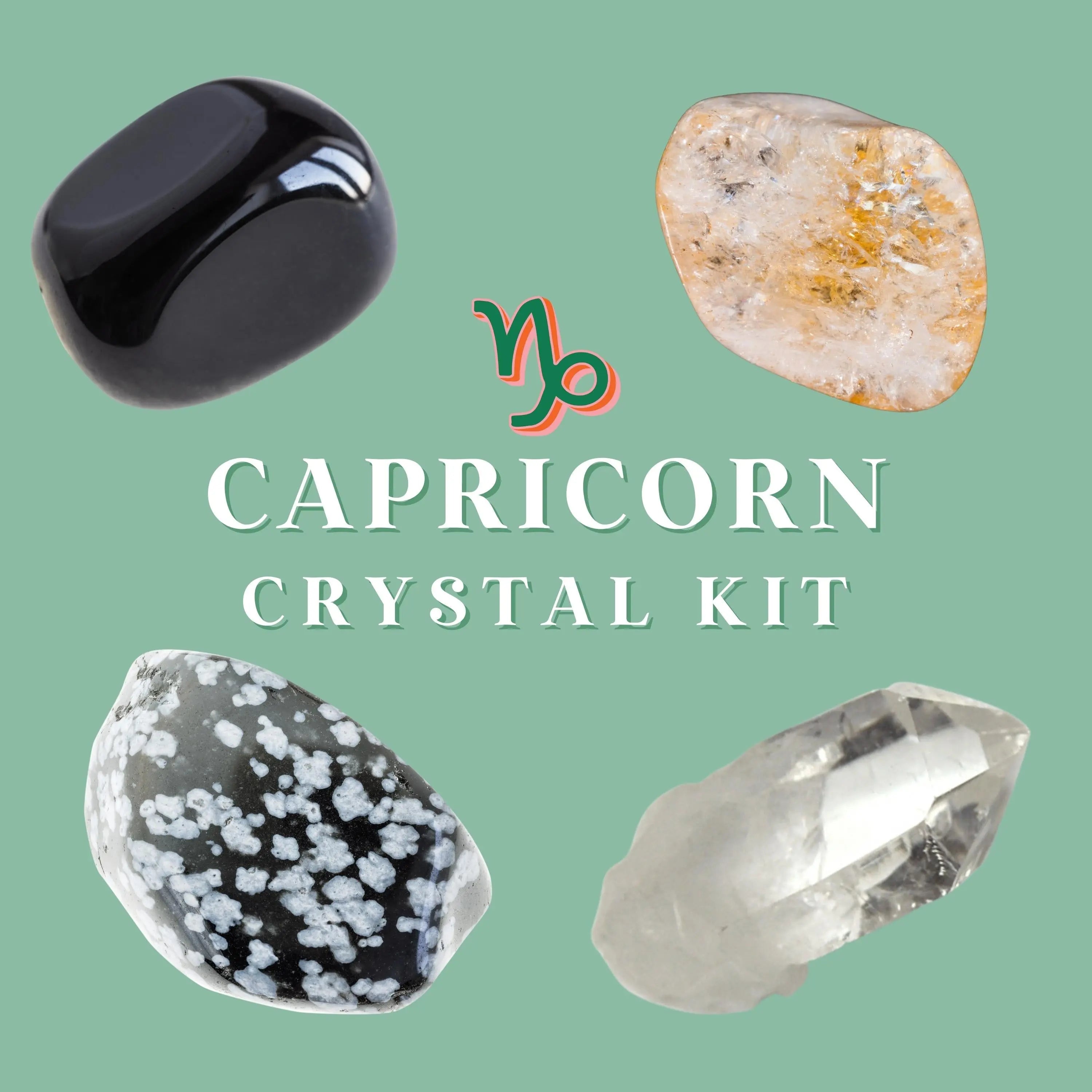 Capricorn Zodiac Crystal Kit Ambition, Discipline, Responsibility