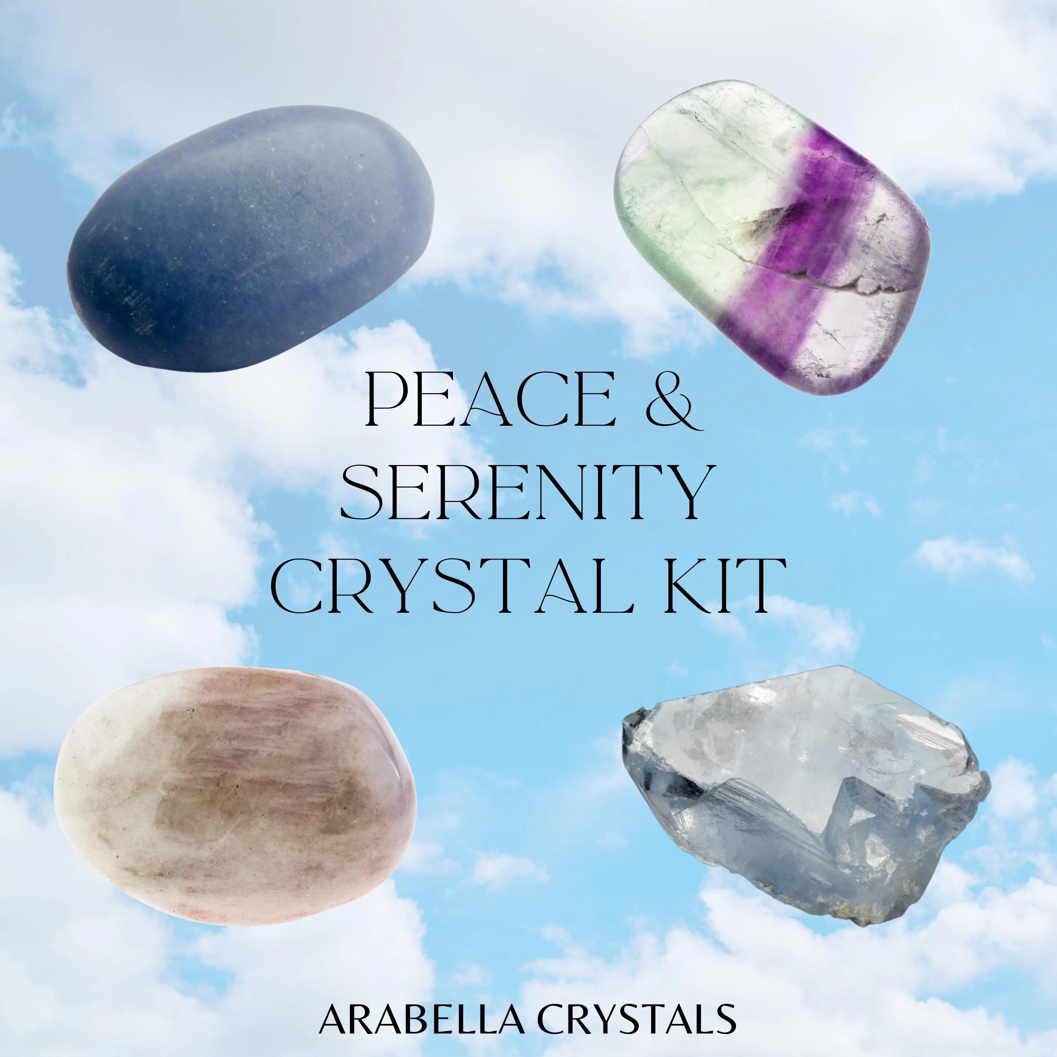 Peace & Serenity Crystal Kit Calm, Balance, Tranquility