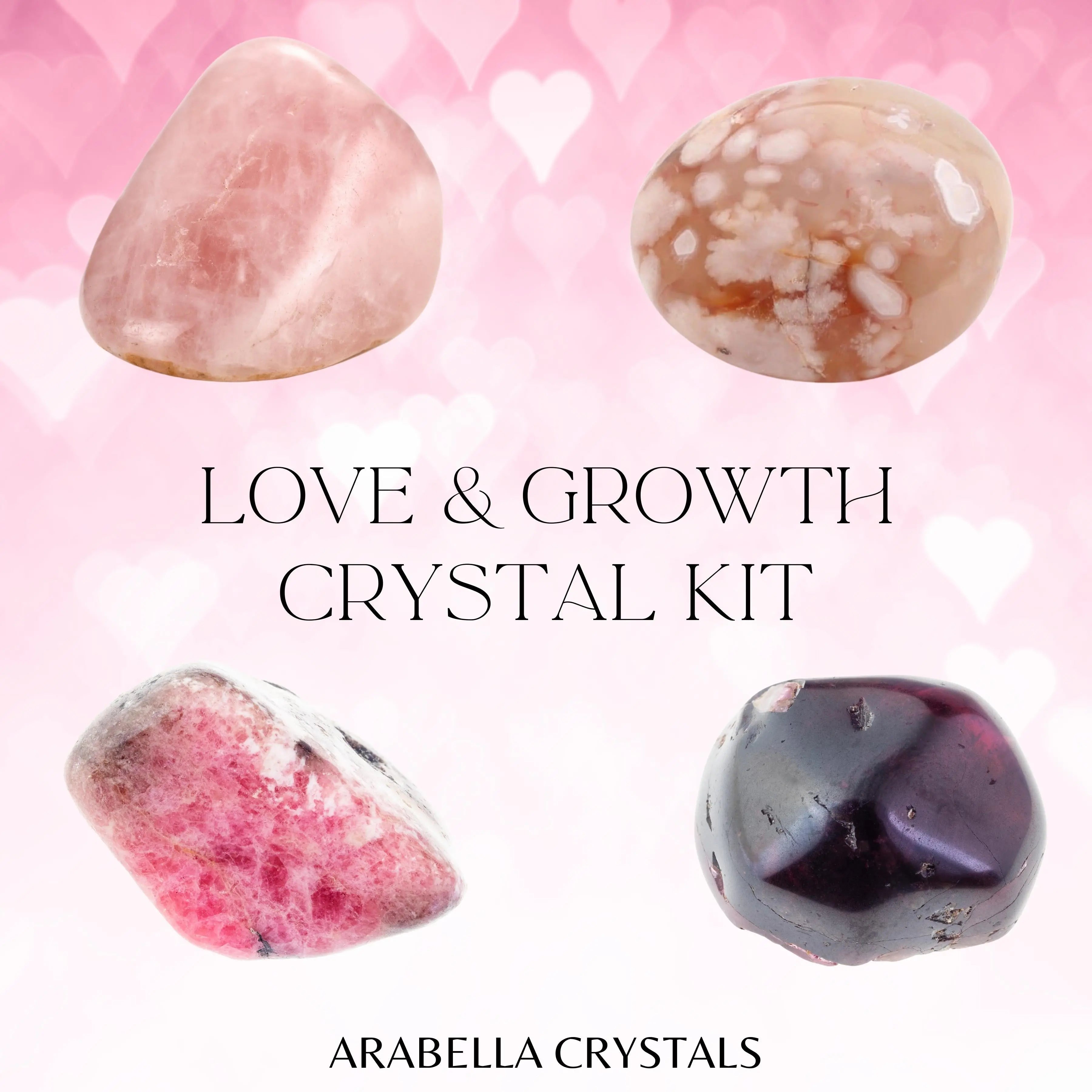 Love & Growth Crystal Kit Healing, Compassion, Transformation