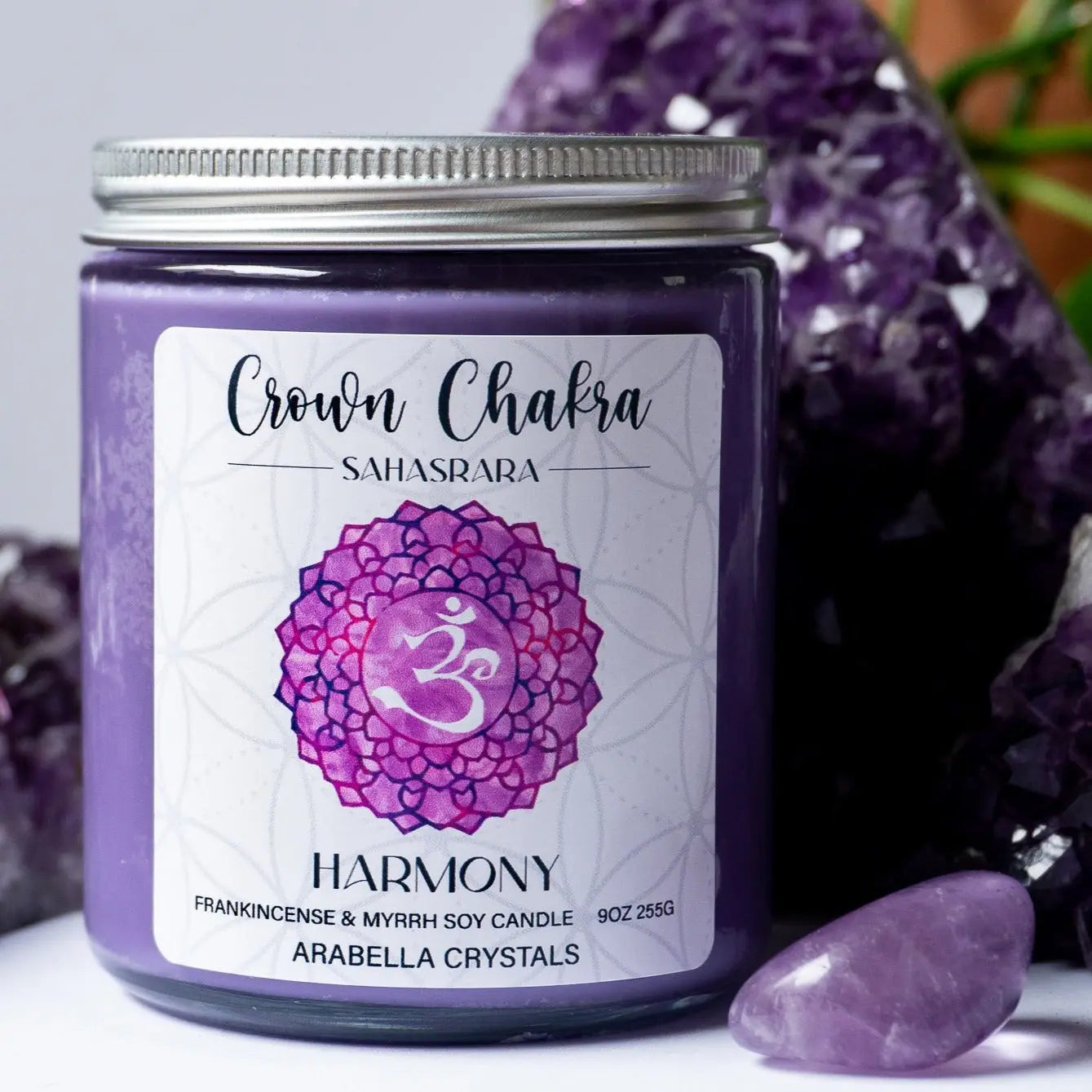Crown Chakra Candle Notes of: Frankincense, Myrrh & Amber