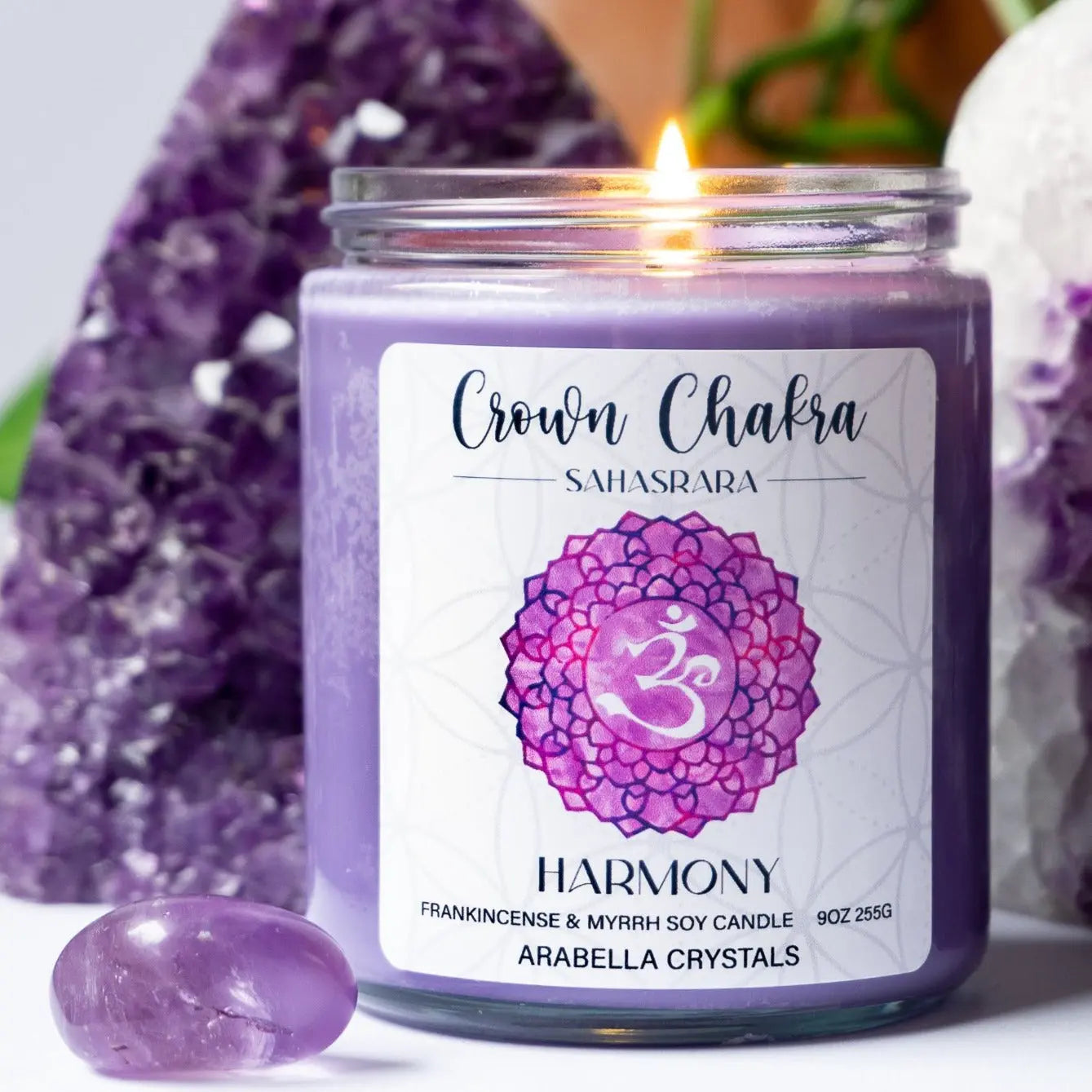Crown Chakra Candle Notes of: Frankincense, Myrrh & Amber
