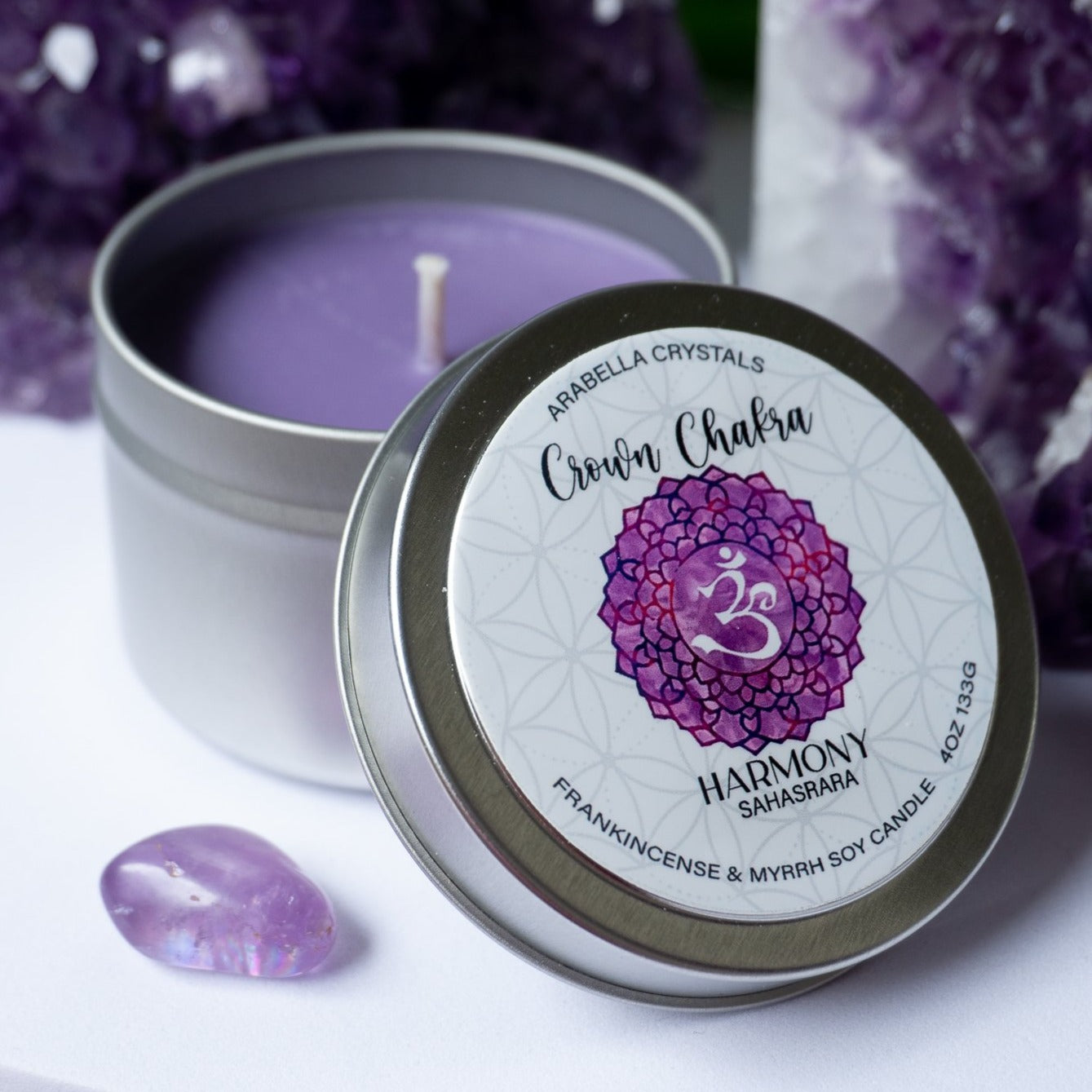 Crown Chakra Candle Tin