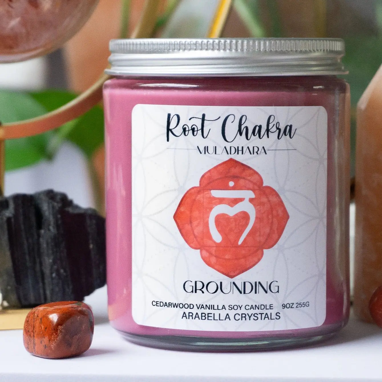 Root Chakra Candle Notes of: Cedarwood, Oakmoss & Amber