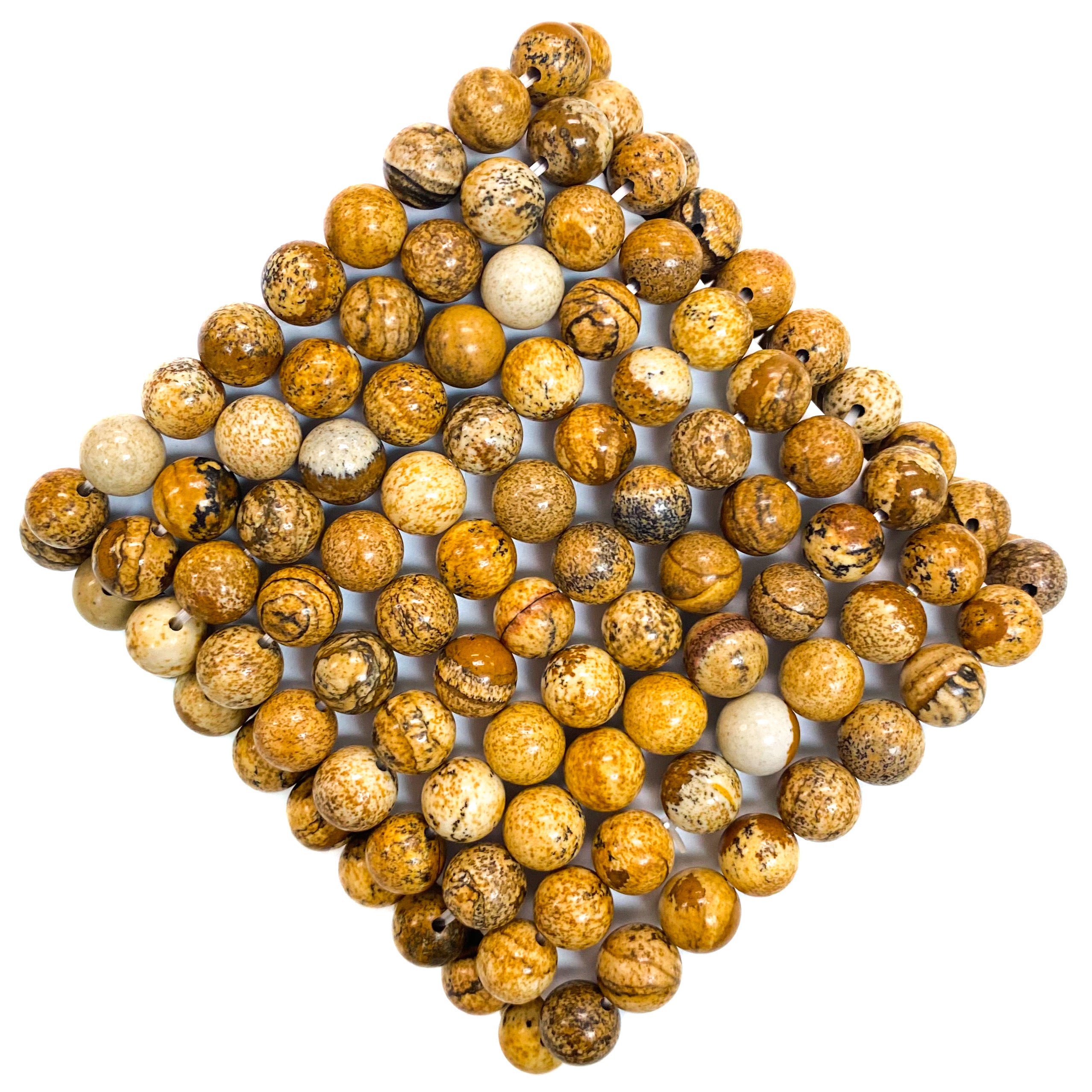Picture Jasper Beaded Gemstone Bracelet