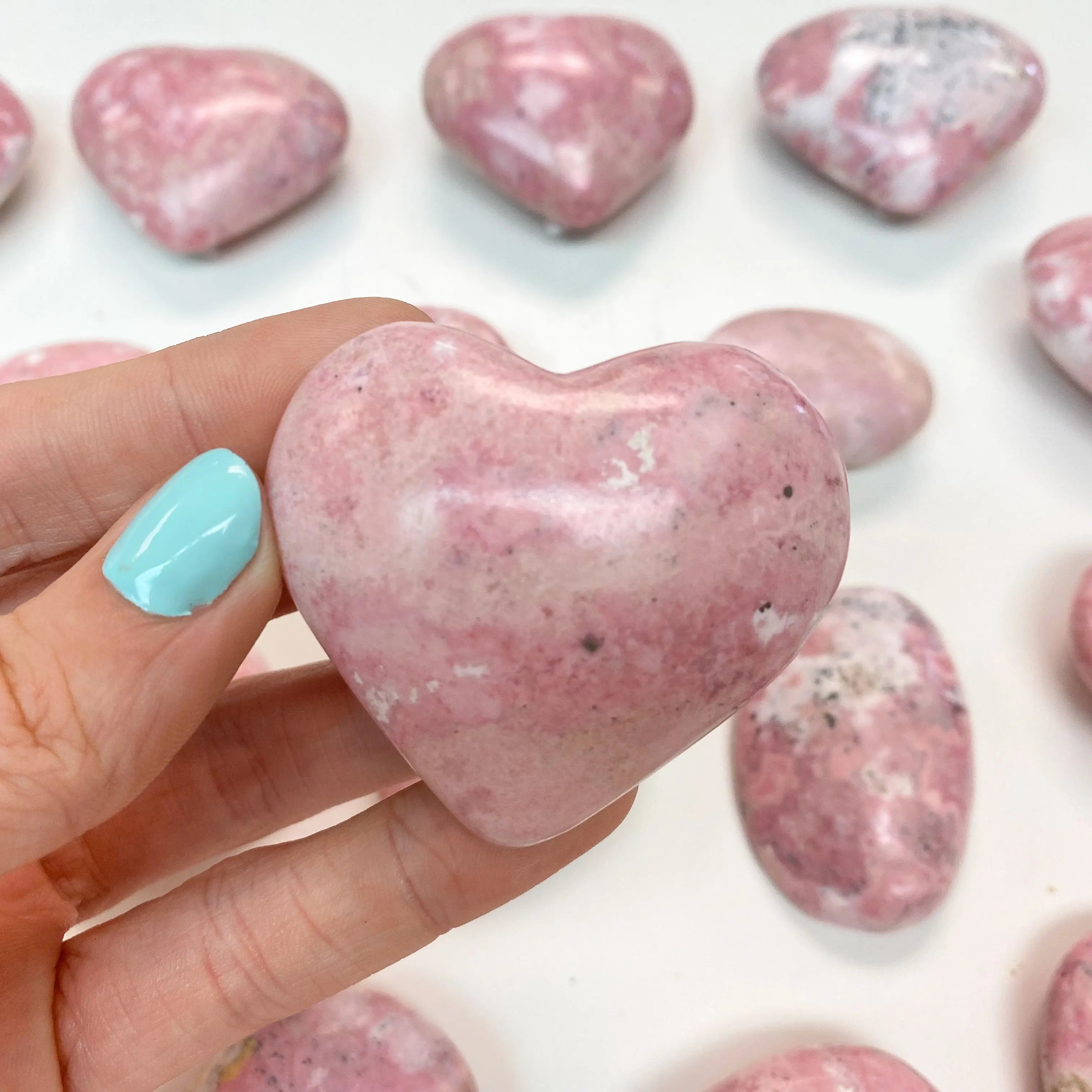 Pink Rhodonite Heart Arabella Crystals
