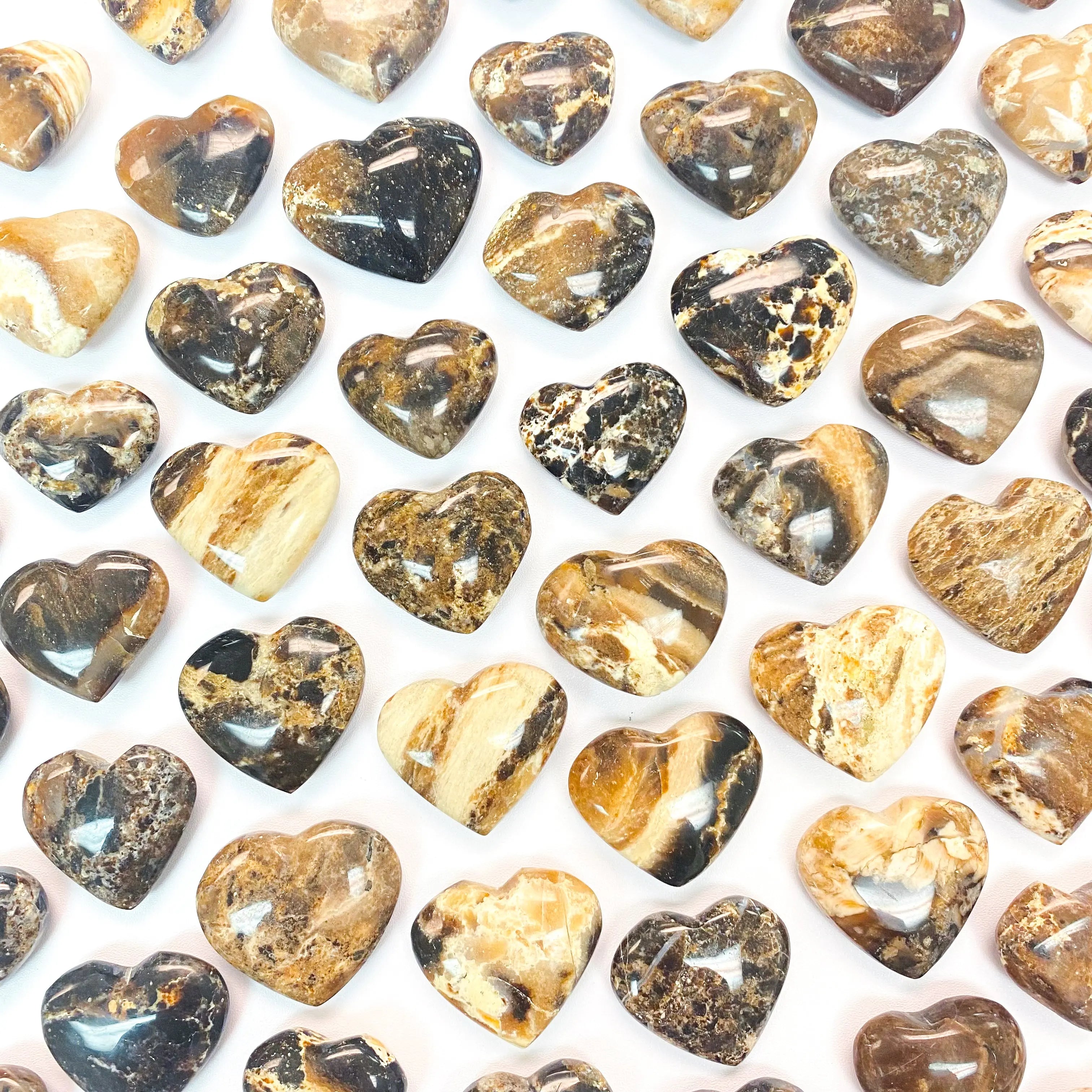 Chocolate Latte Calcite Heart Arabella Crystals