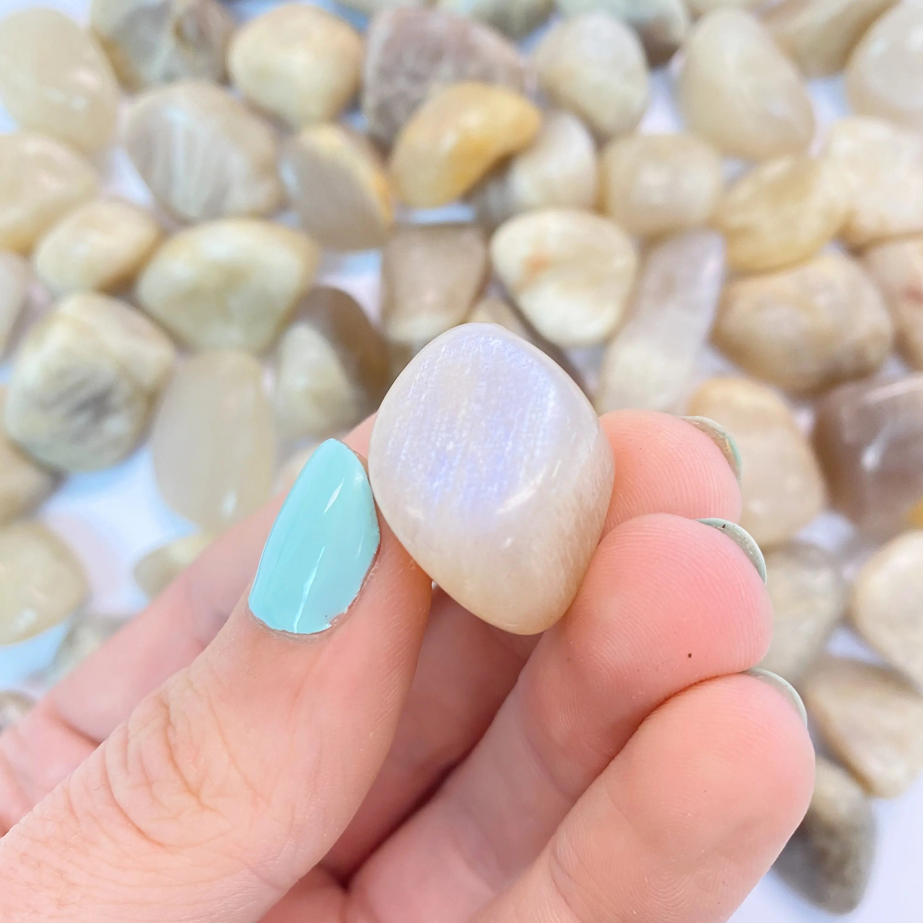 Sunstone Moonstone Hybrid Pocket Stone Arabella Crystals