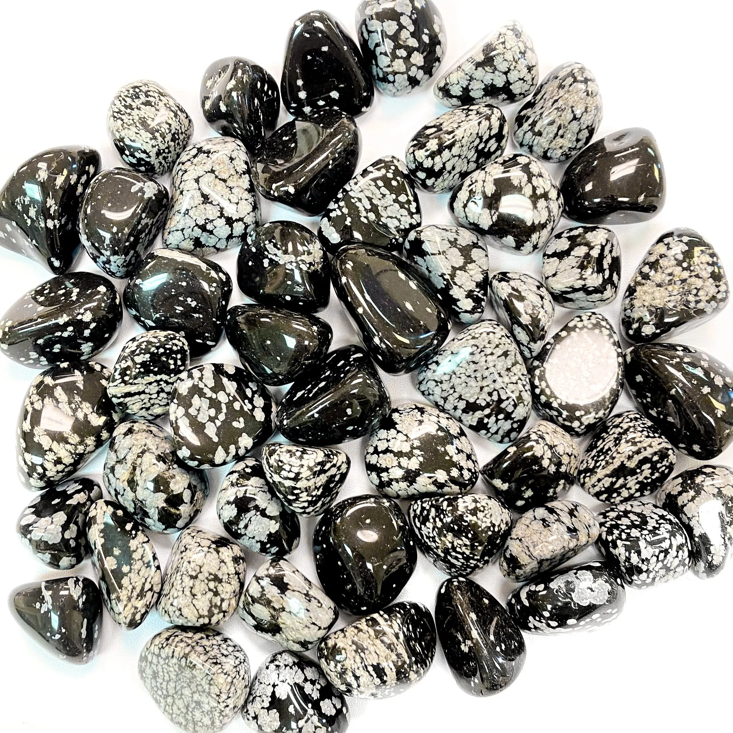 Snowflake Obsidian Pocket Stone Arabella Crystals