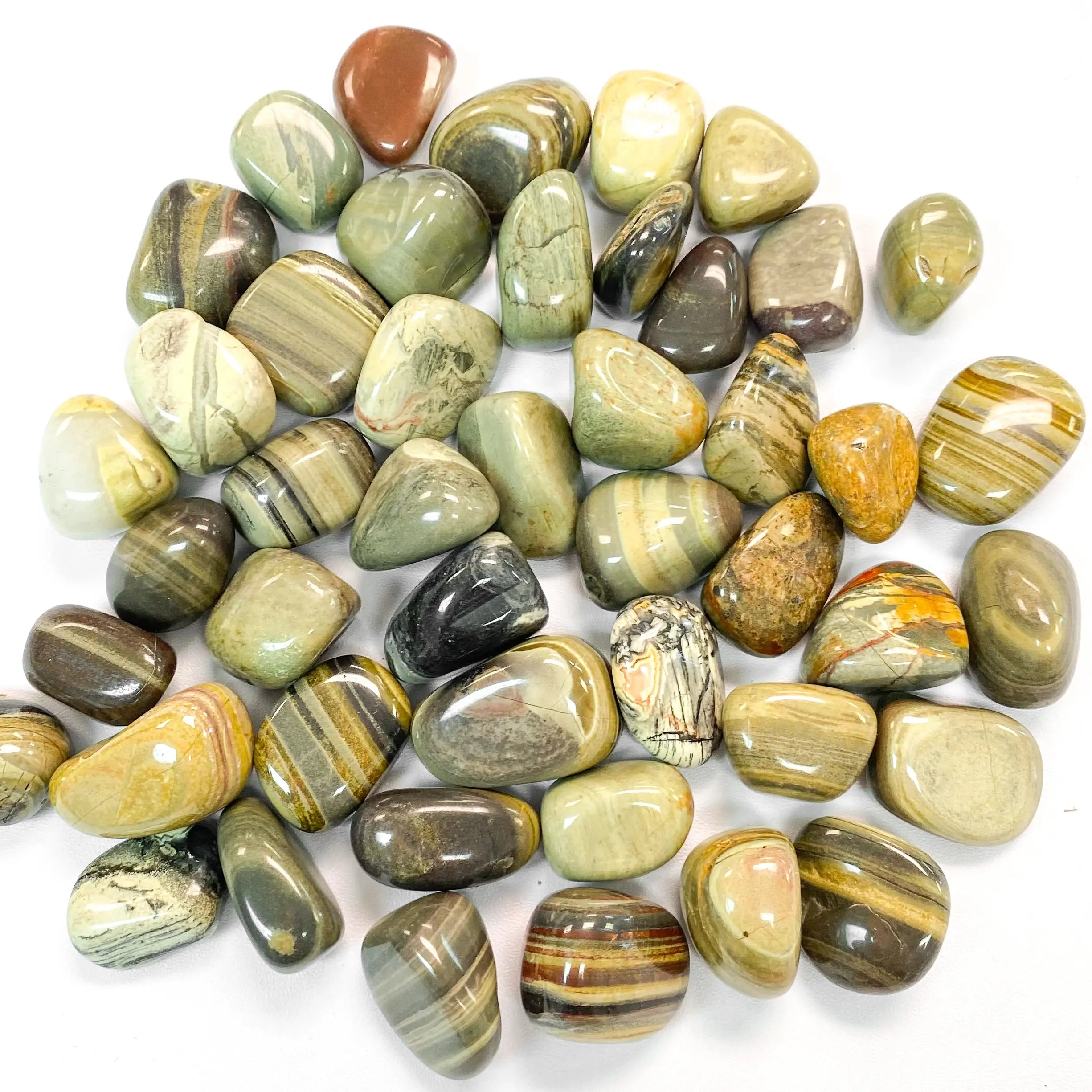 Silver Mist Jasper Pocket Stone Arabella Crystals