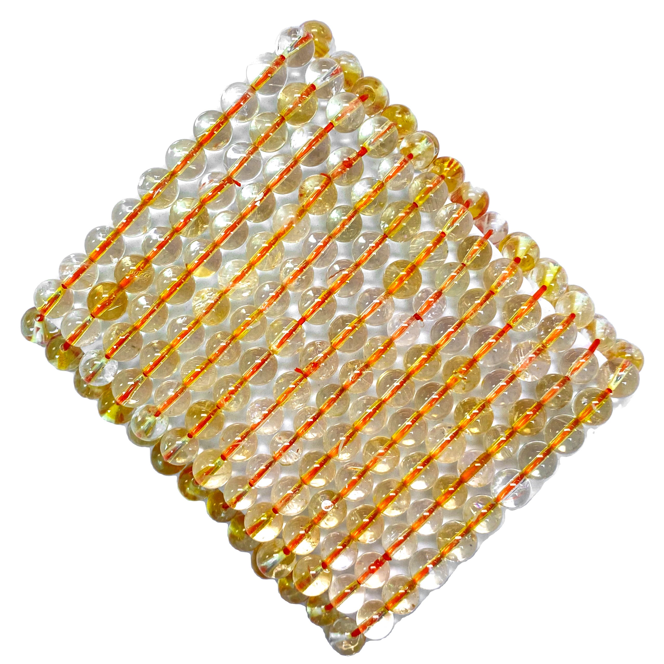 Genuine Citrine Beaded Gemstone Bracelet