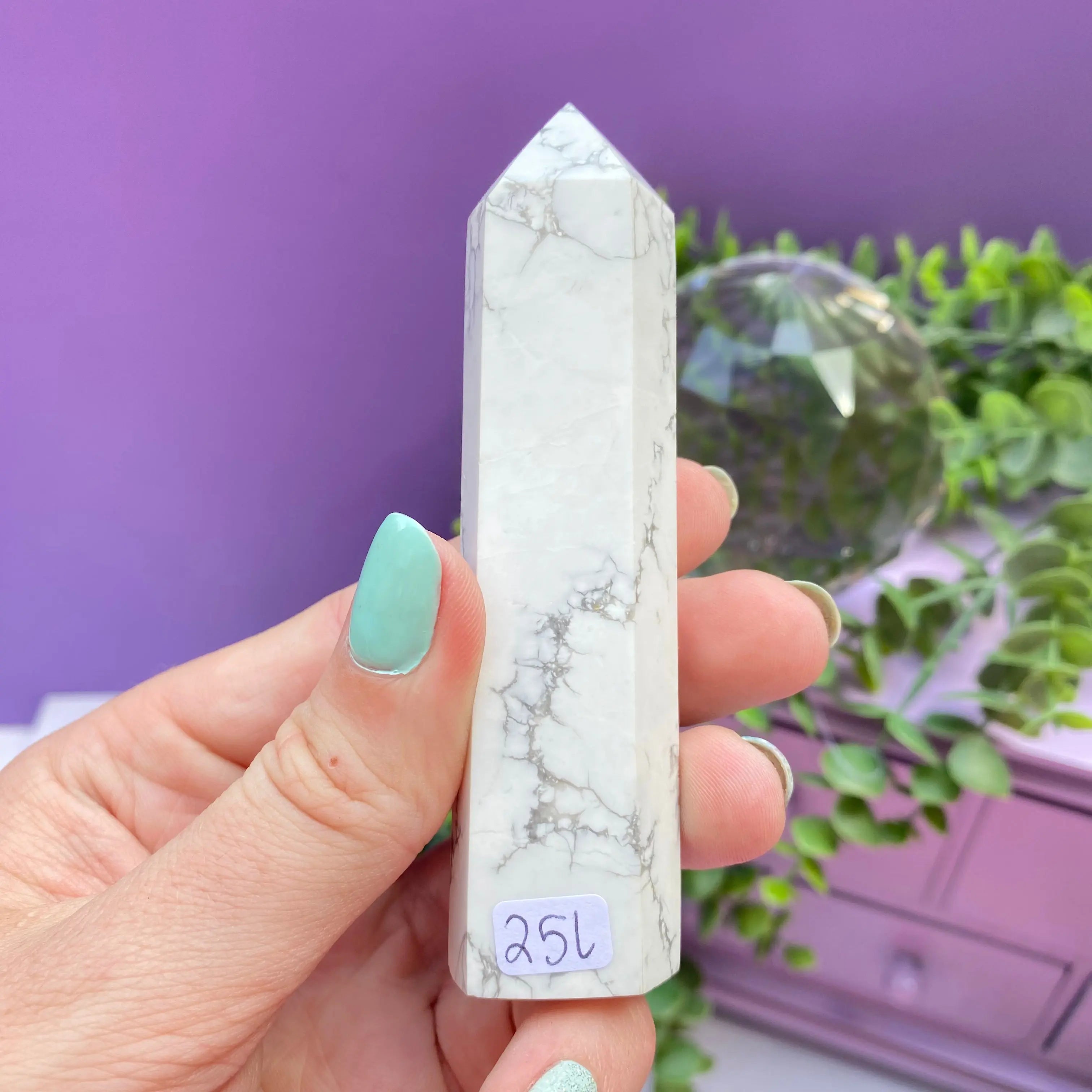 Howlite Point Arabella Crystals