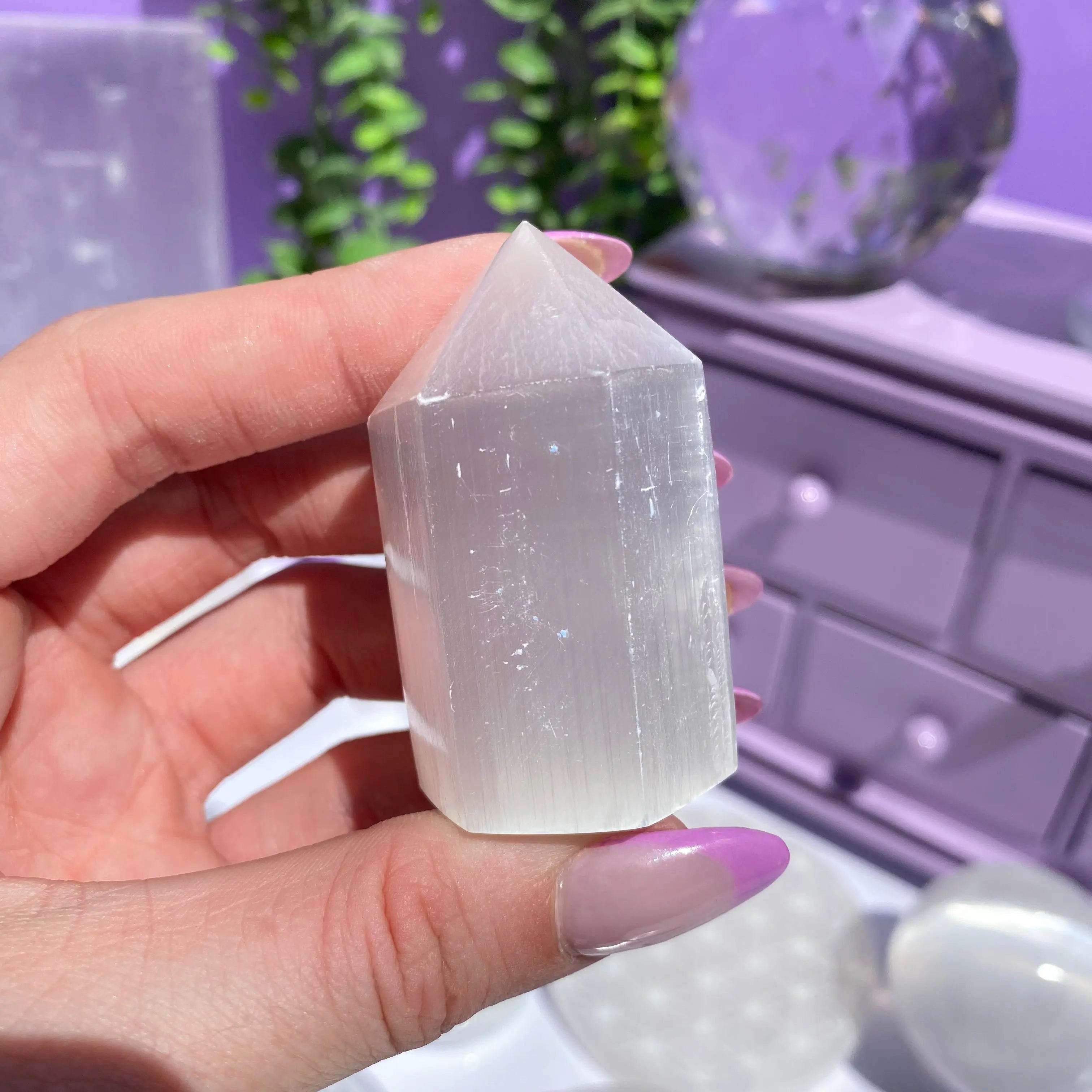 Selenite Point Arabella Crystals