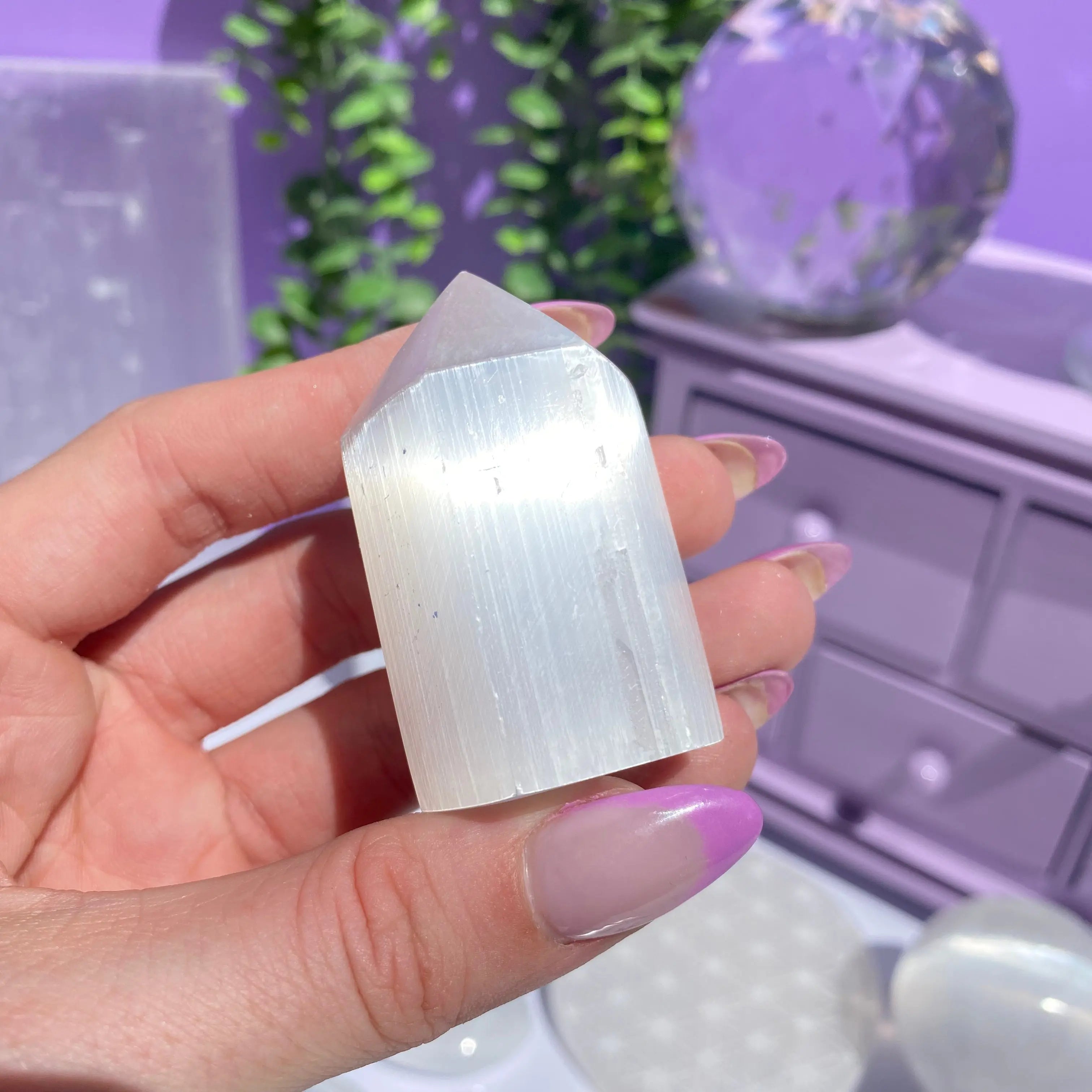 Selenite Point Arabella Crystals