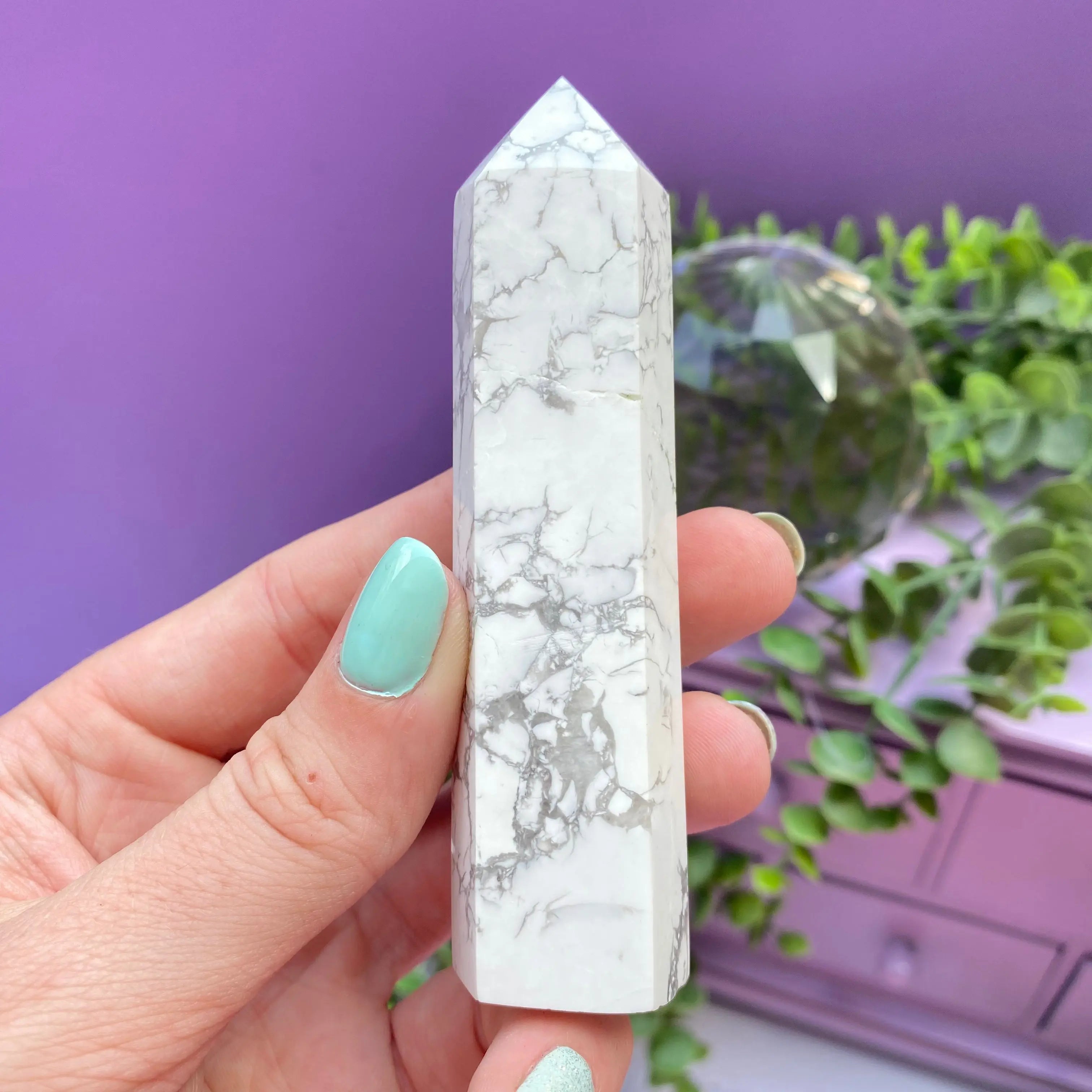 Howlite Point Arabella Crystals