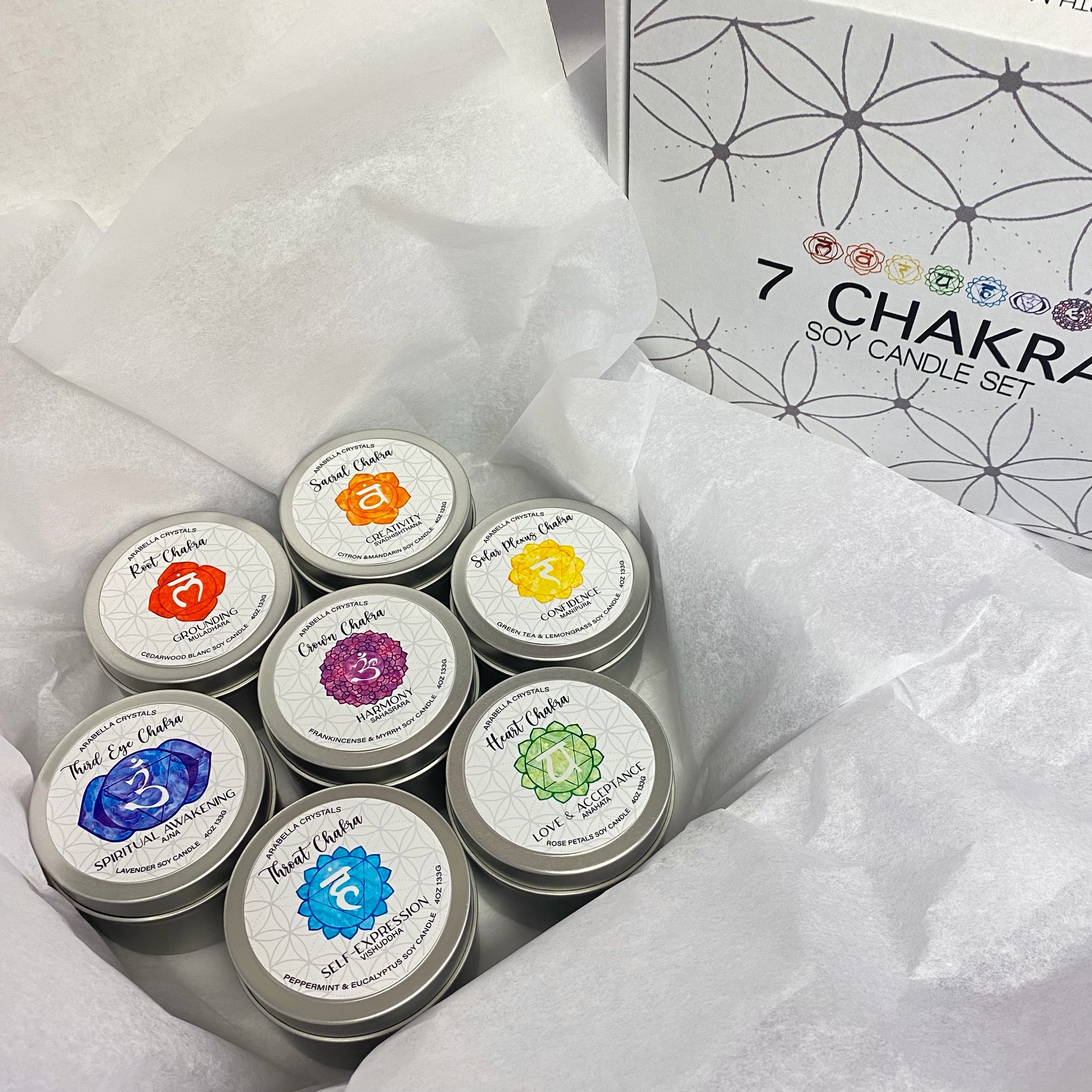 Chakra-Candles-Balance-Energy-Centers-for-Alignment Arabella Crystals