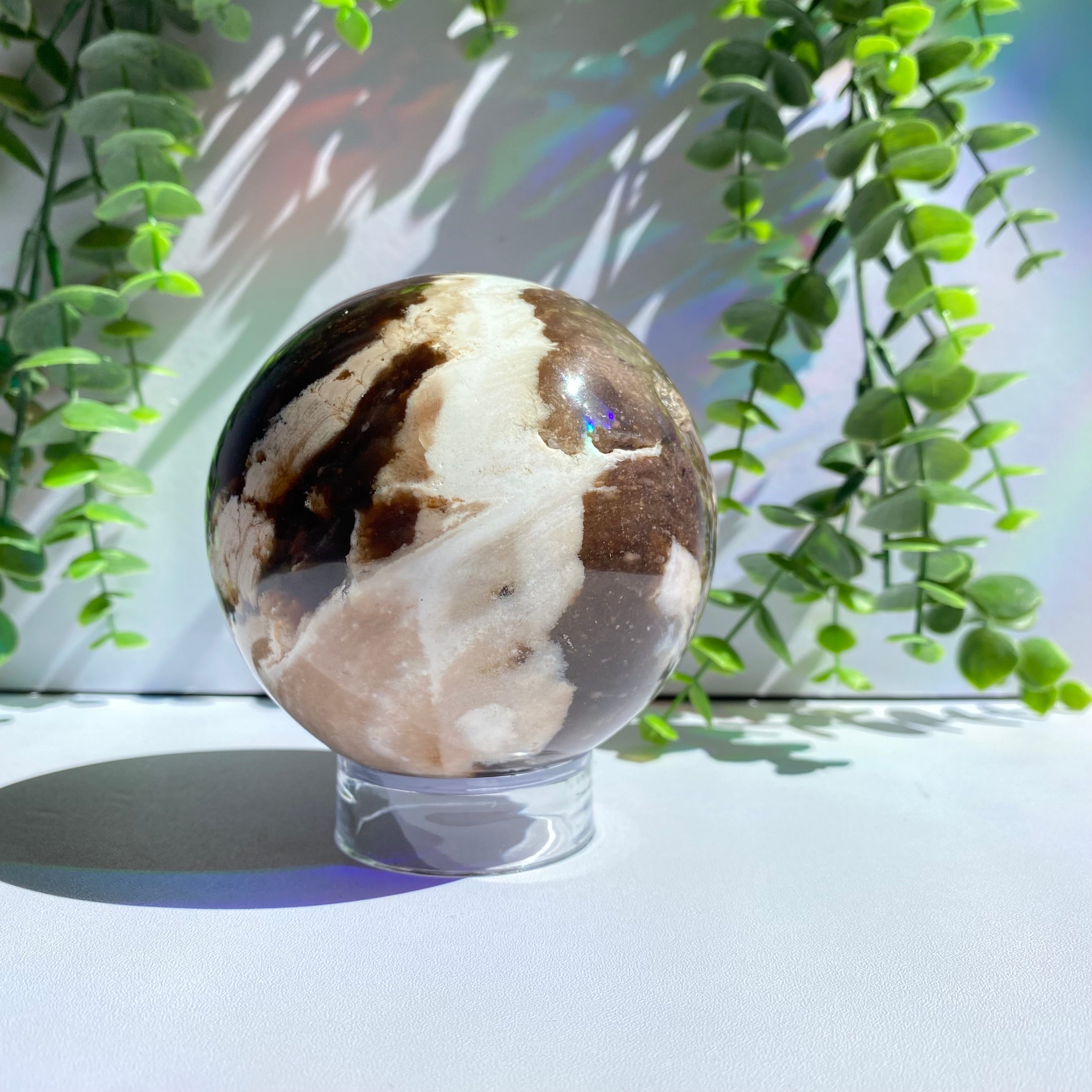 Chocolate Calcite Sphere