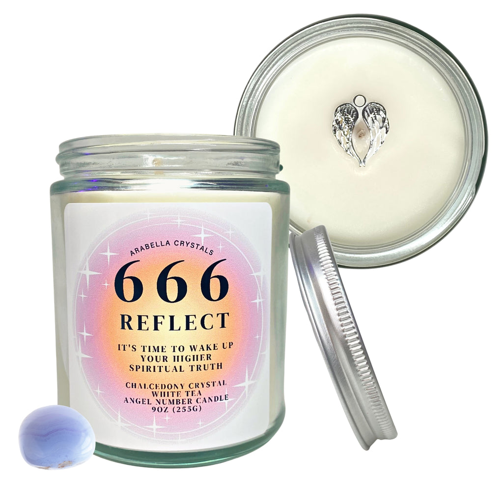666 Reflect Angel Number Candle