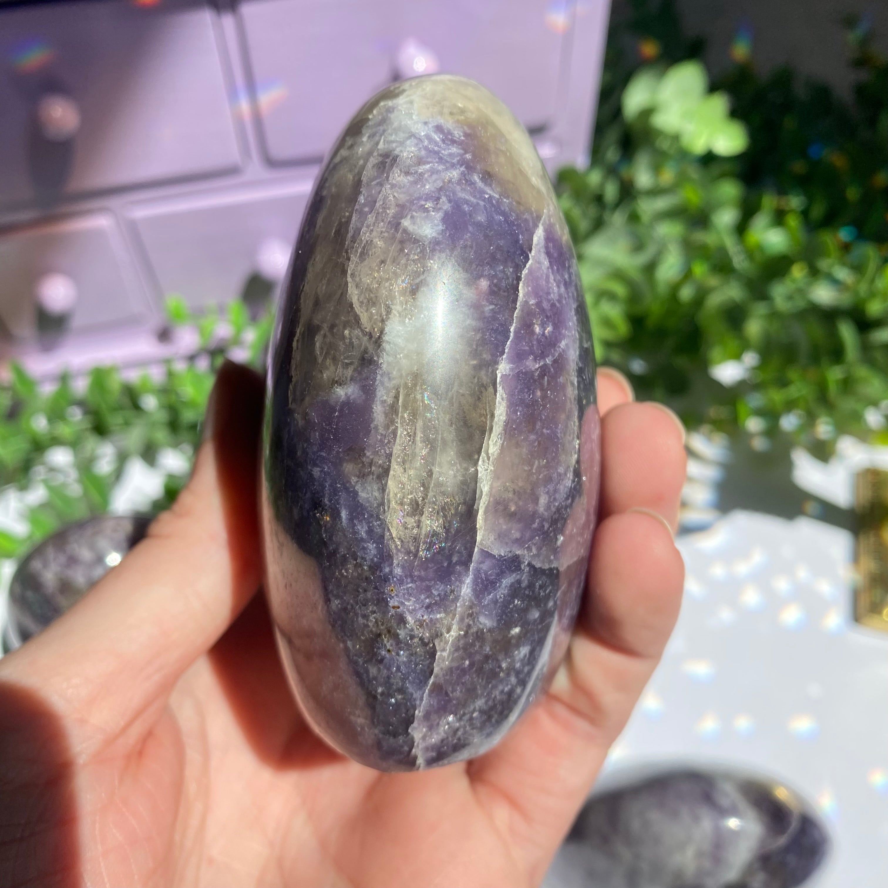 Lepidolite x Smoky Quartz (Unicorn Stone) Free Form