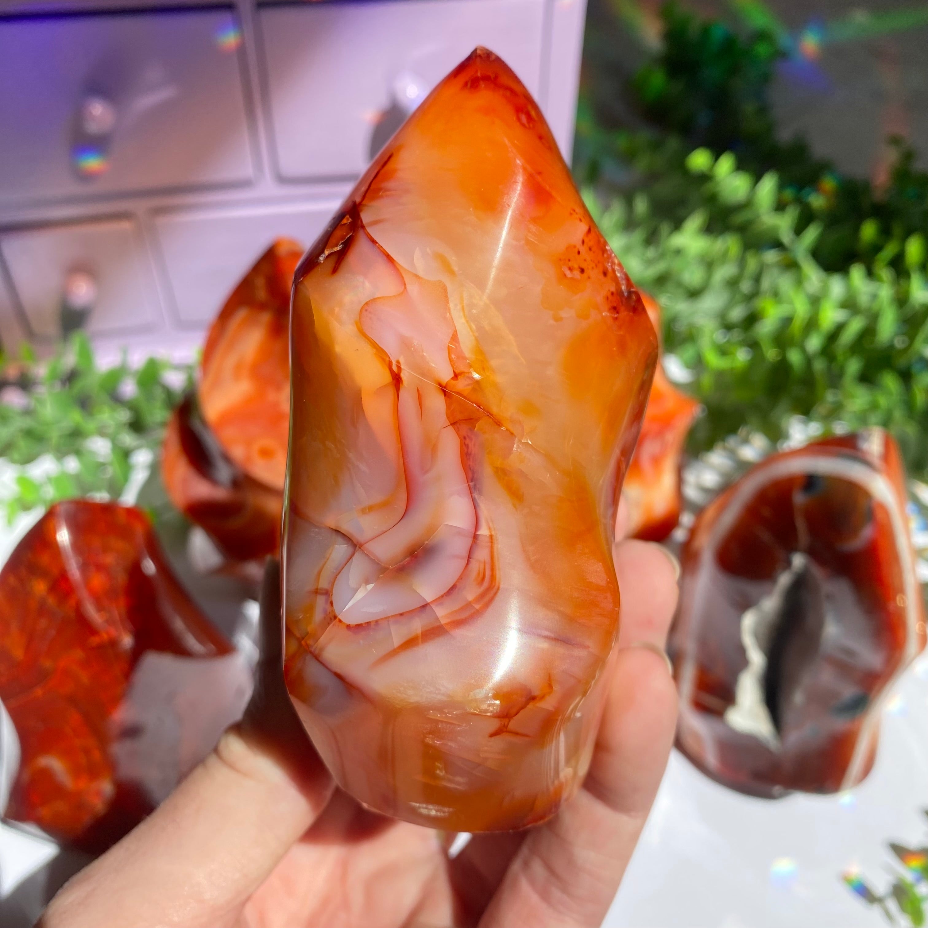 Carnelian Agate outlet Crystal Flame Spiral