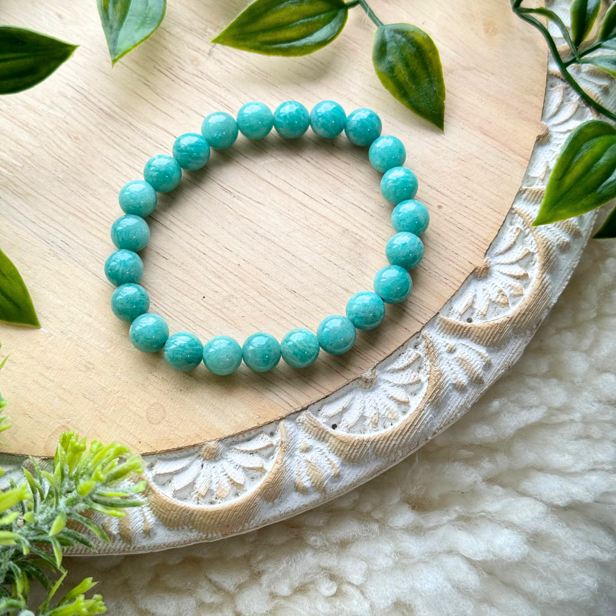 Amazonite Beaded Gemstone Bracelet
