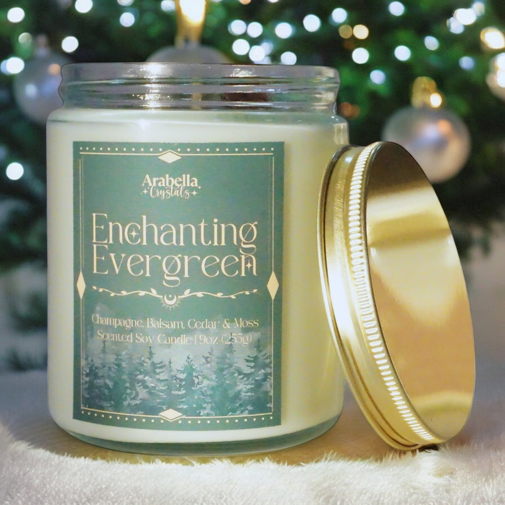 Enchanting Evergreen Holiday Candle | Champagne, Balsam, Cedar, Moss