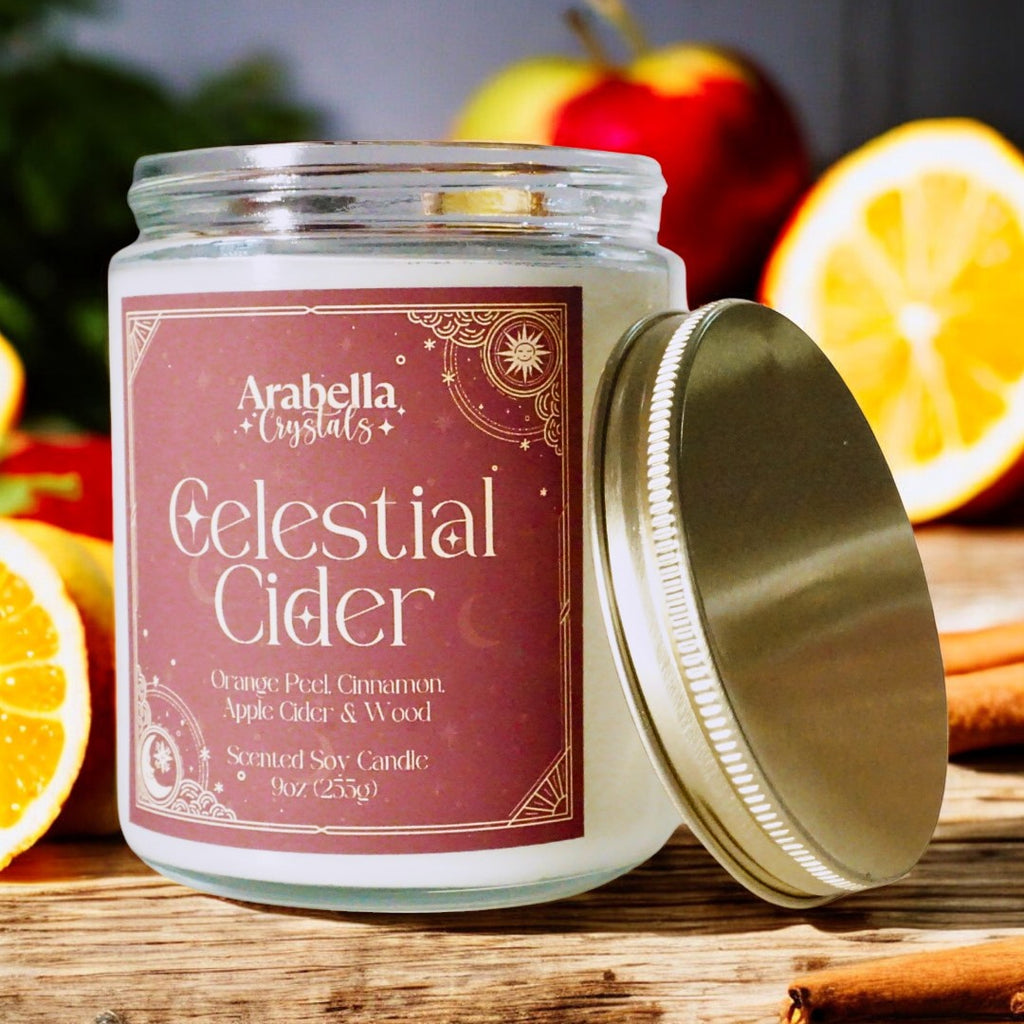 Celestial Cider Holiday Candle | Orange Peel, Cinnamon, Apple Cider, Wood