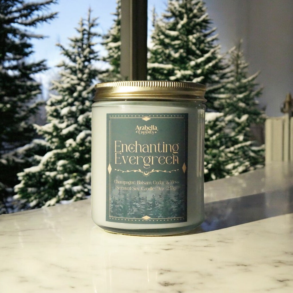 Enchanting Evergreen Holiday Candle | Champagne, Balsam, Cedar, Moss