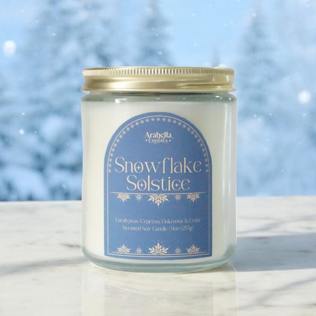 Snowflake Solstice Holiday Candle | Eucalyptus, Cypress, Oakmoss, Cedar