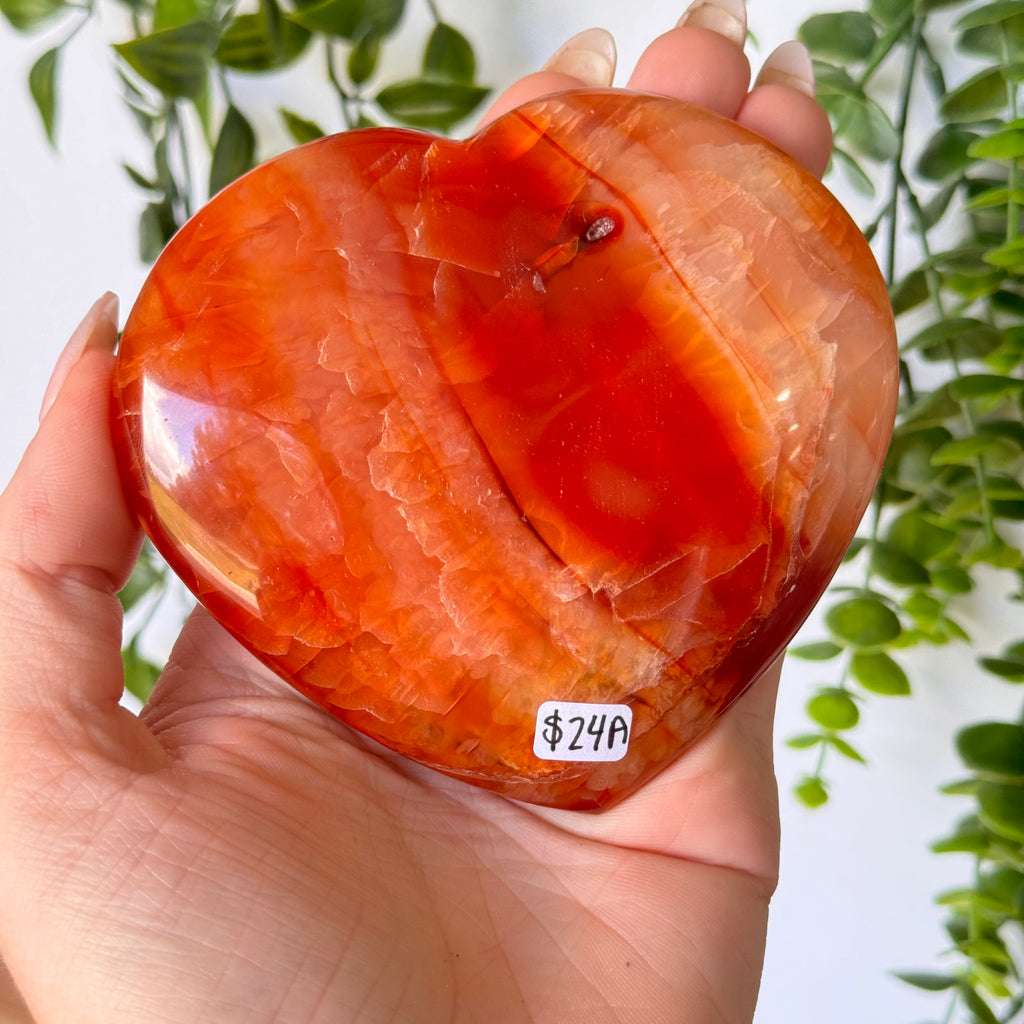 Carnelian Agate Heart