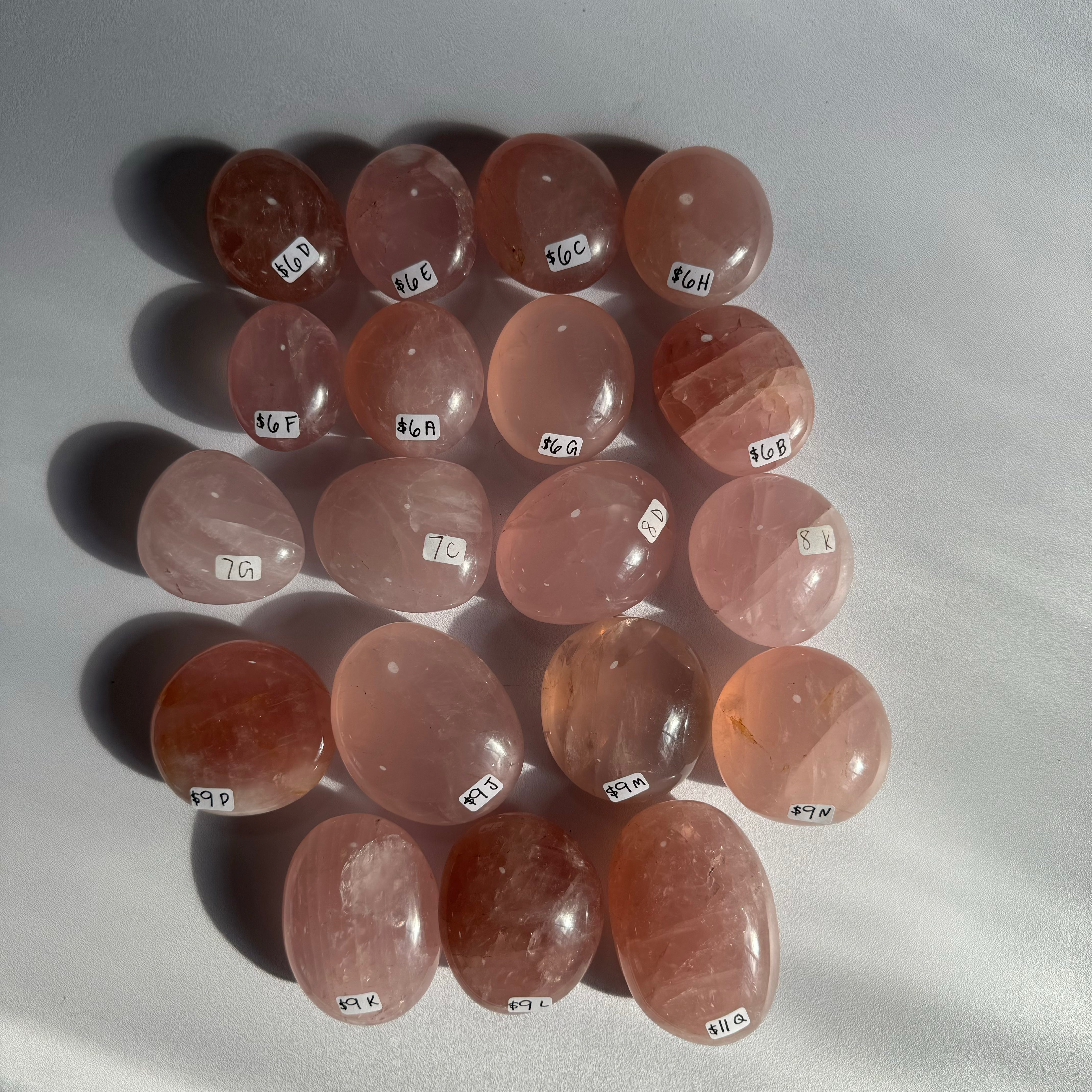 Rose Quartz Palm Stone