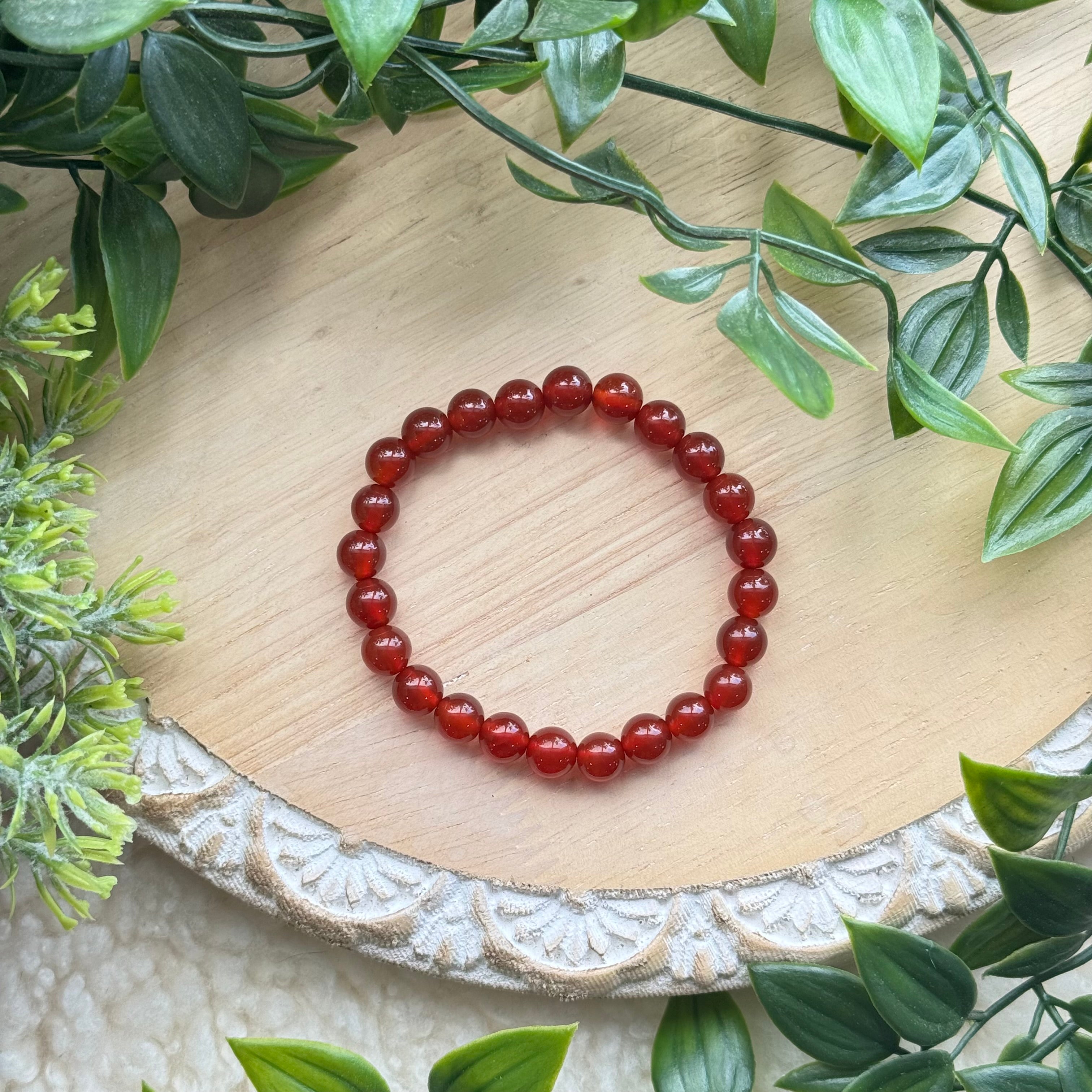 Carnelian Beaded Gemstone Bracelet