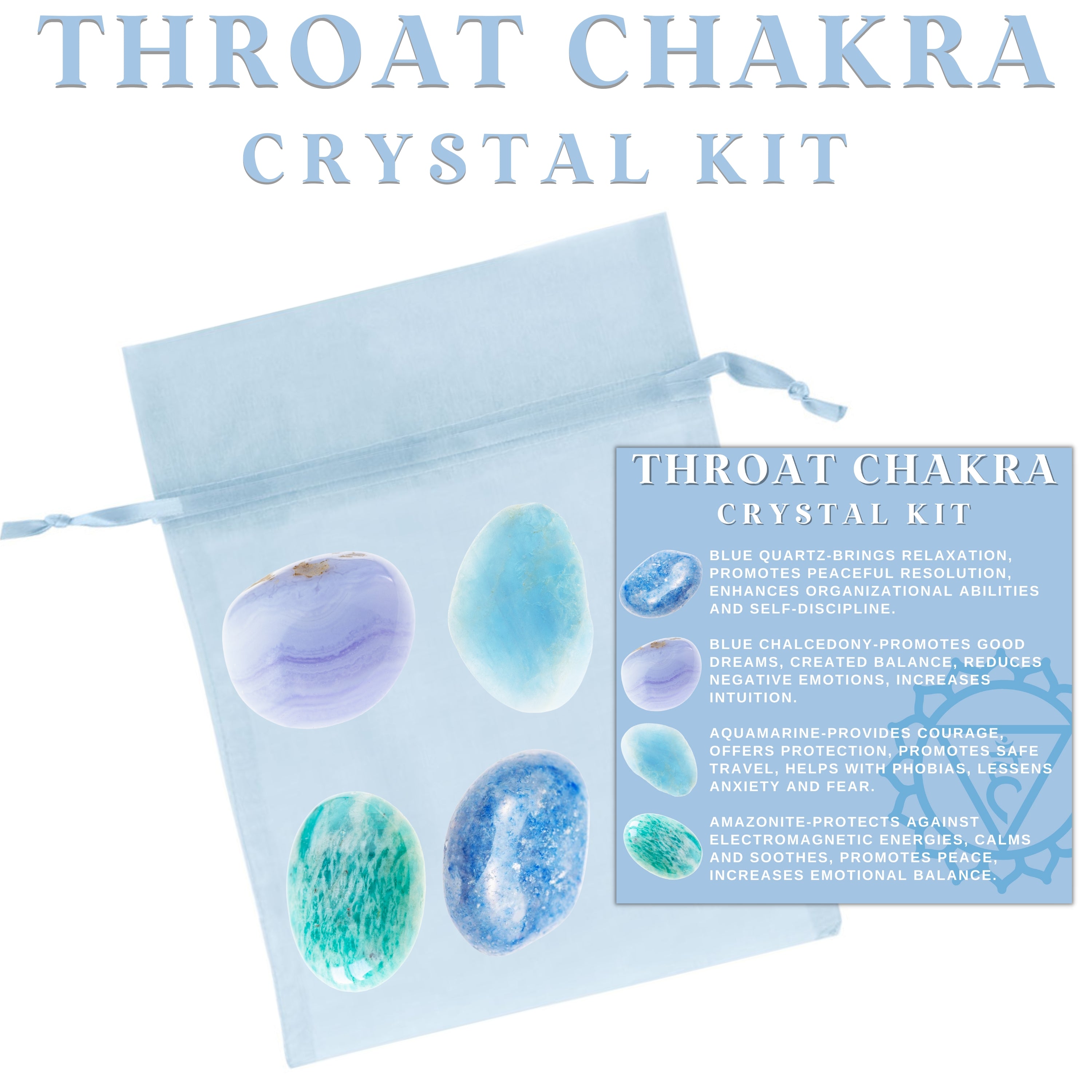 Throat Chakra Crystal Kit | Arabella Crystals