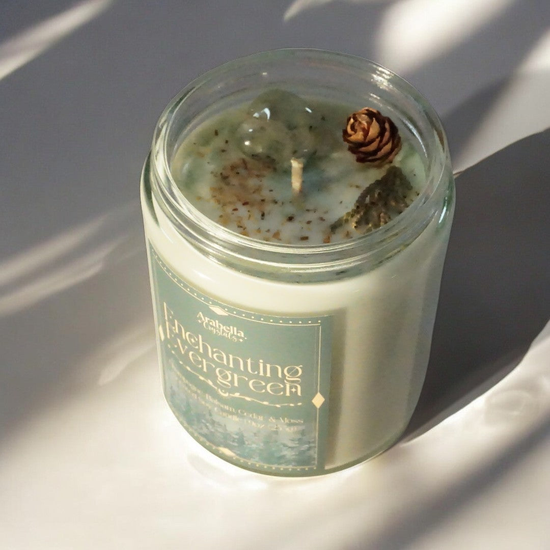 Enchanting Evergreen Holiday Candle | Champagne, Balsam, Cedar, Moss