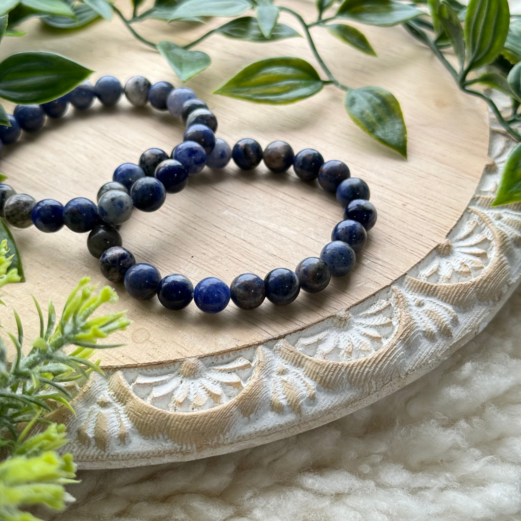 Sodalite Beaded Gemstone Bracelet