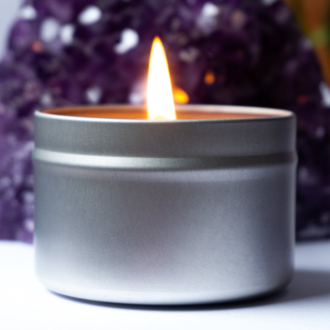 Amazonite Crystal Candle Tin