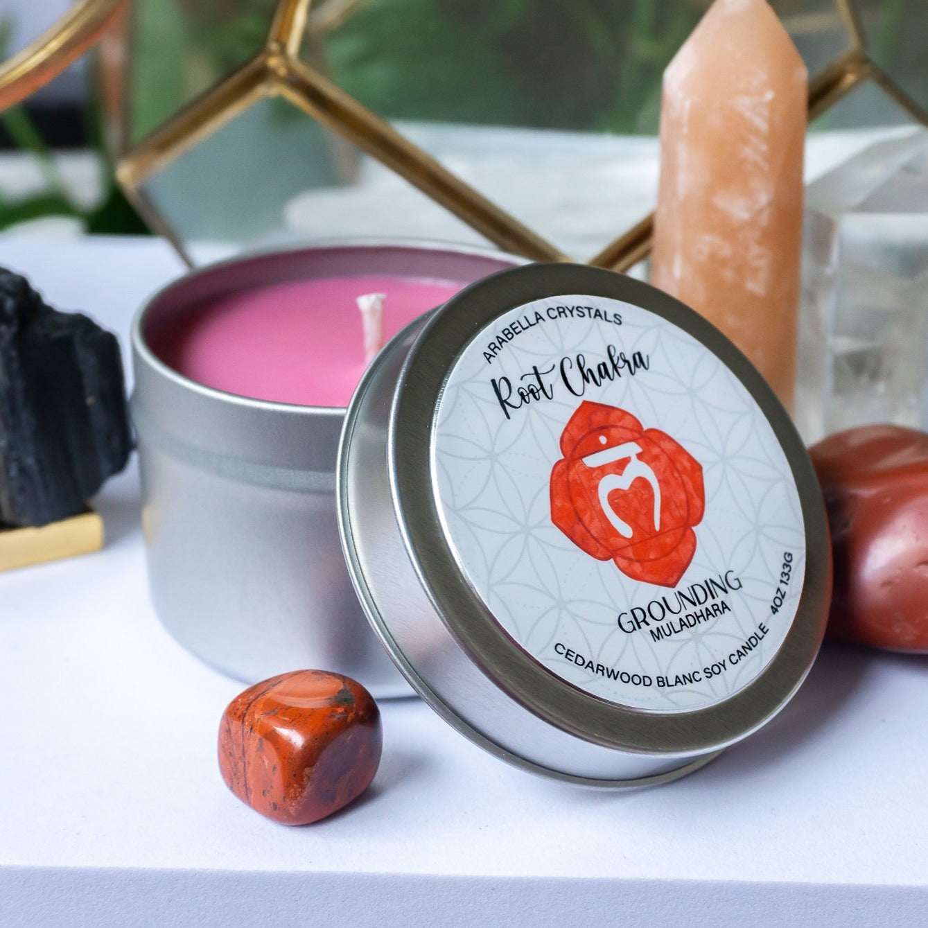 Root Chakra Candle Tin